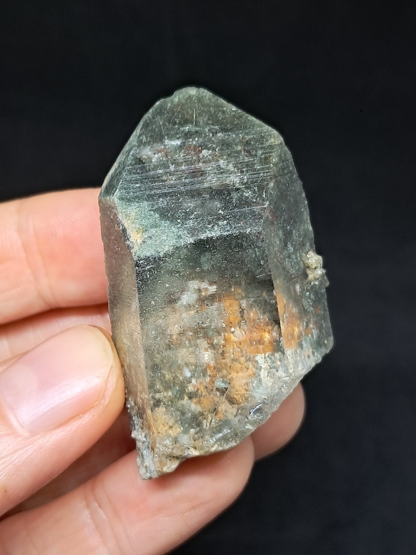 Chlorite Phantom Quartz (Kullu) Natural Point | Garden Chamanic Crystal #CQ74
