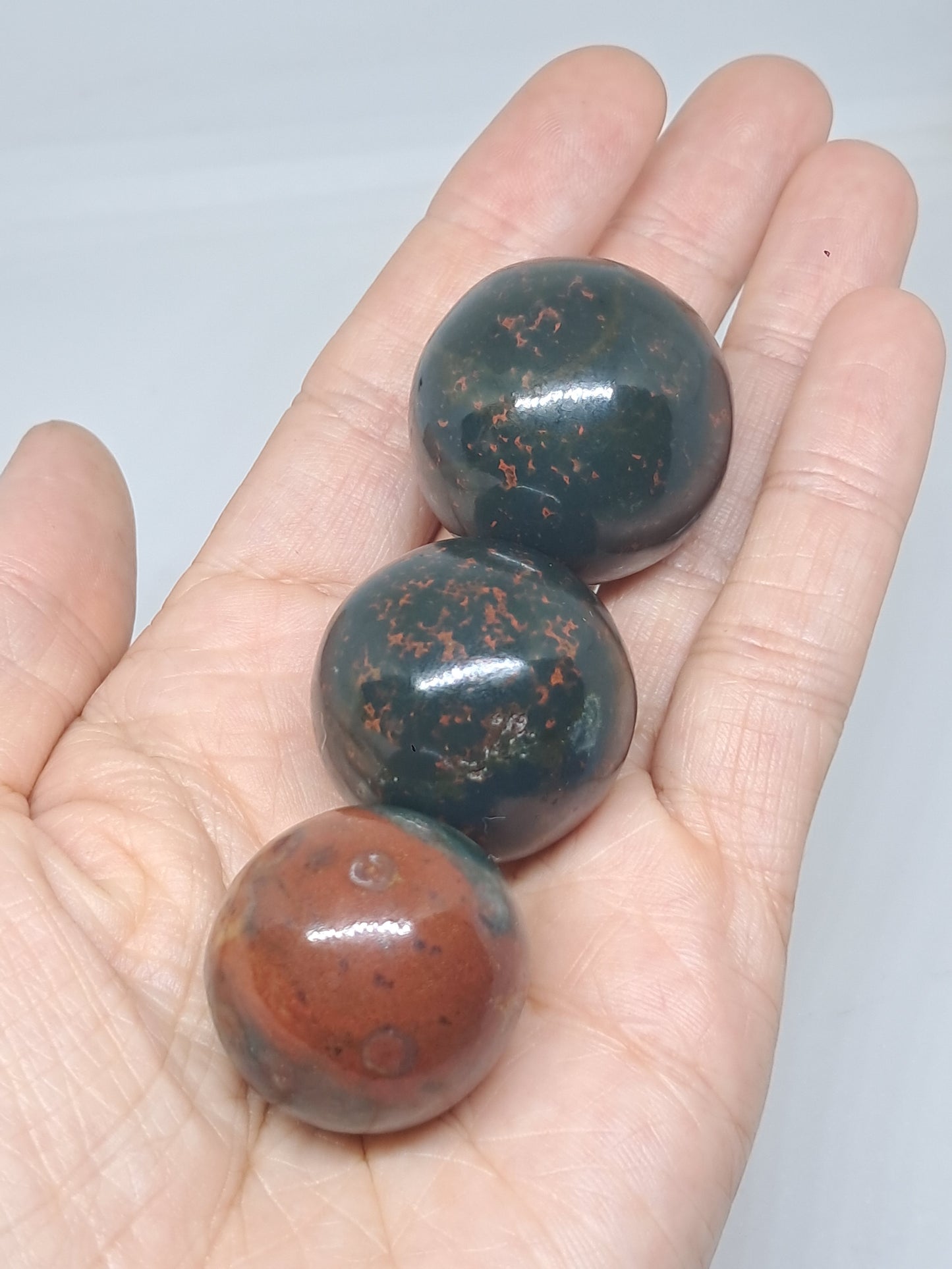 Esfera de piedra de sangre | Piedras pulidas | Cristales naturales #BS4