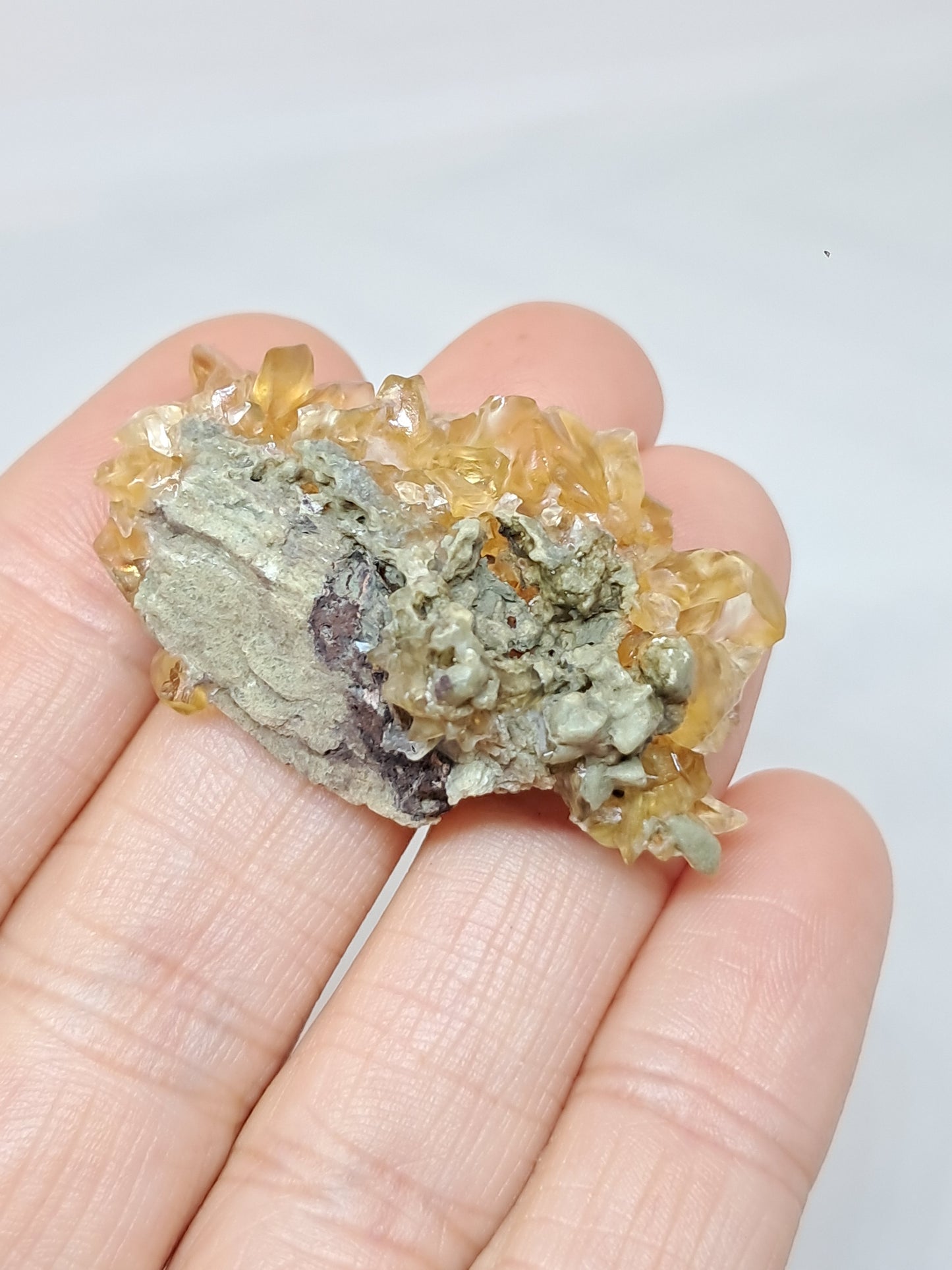 Dog Tooth Honey Calcite (Ahmednagar) Natural Crystal | Mineral Specimen #CA27