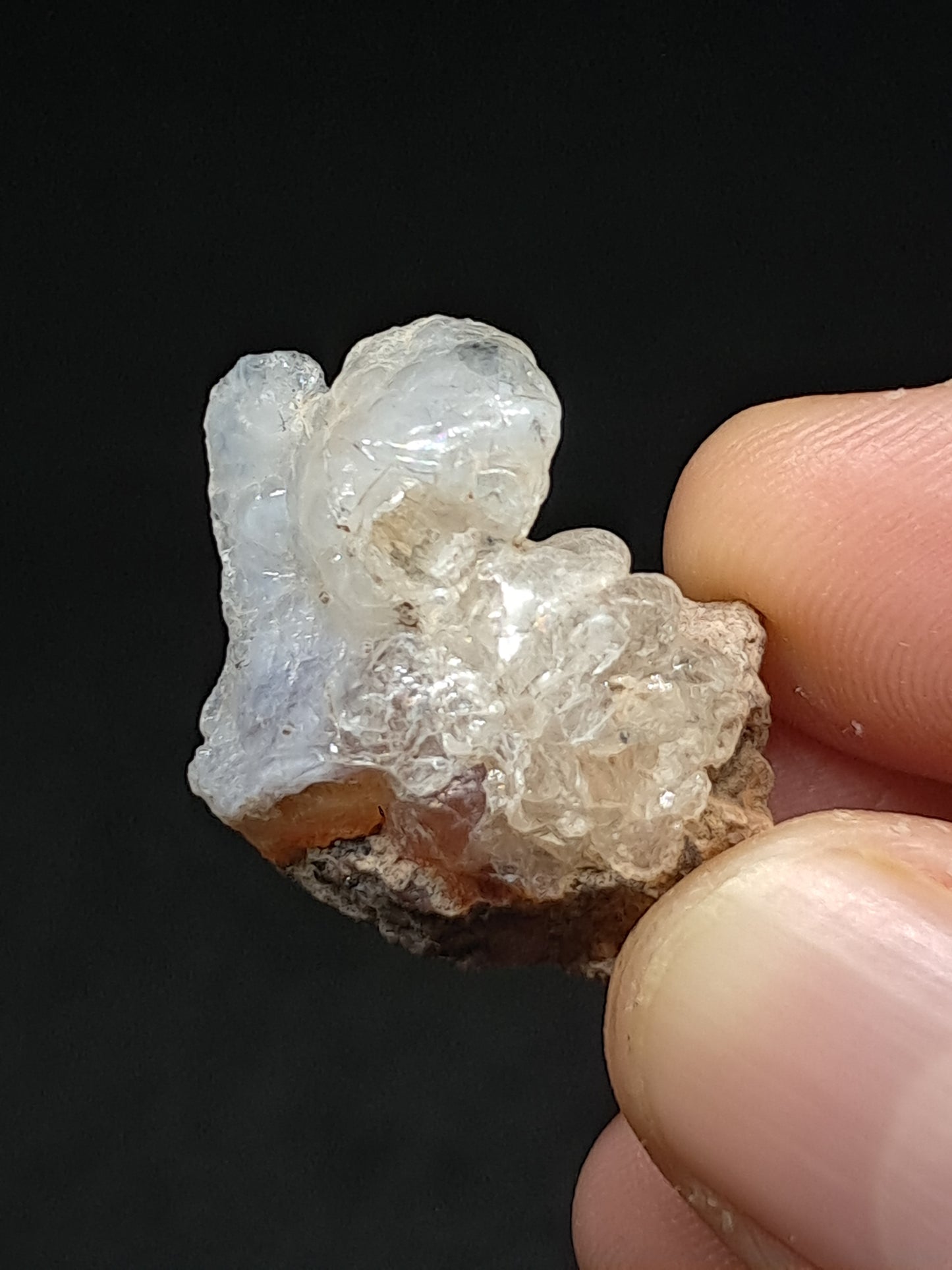 Hyalite Opal on Matrix (Mexico) Rough Crystal Stone | UV-Reactive Mineral Specimen #OH21