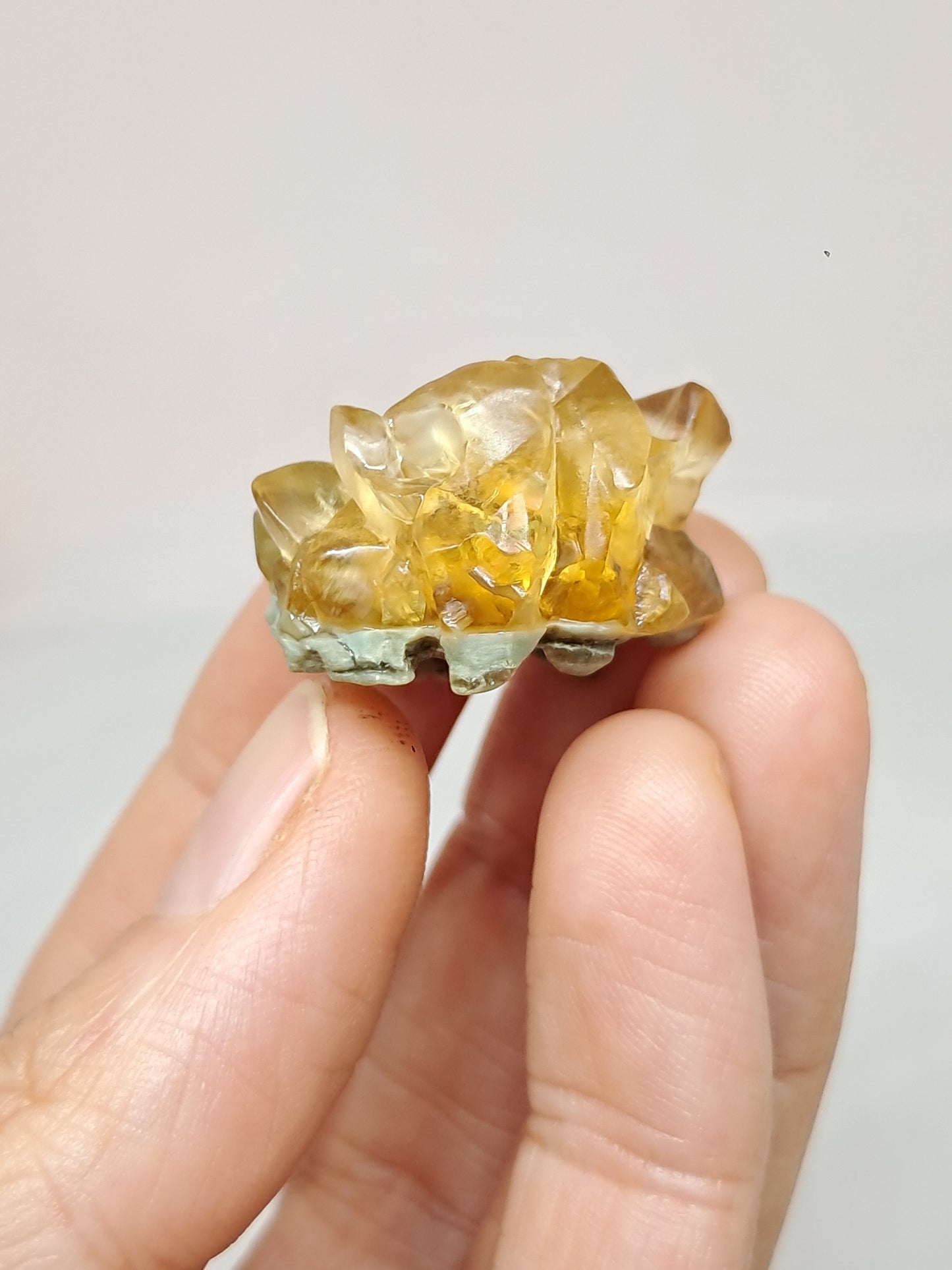 Honey Calcite (Ahmednagar) Dog Tooth Formation | Natural Crystal | Mineral Specimen #CA26