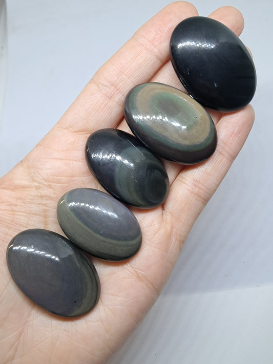 Obsidiana Arcoíris (México) Colores Concéntricos | Patrón de Ojos | Cristales Naturales Pulidos #RO2