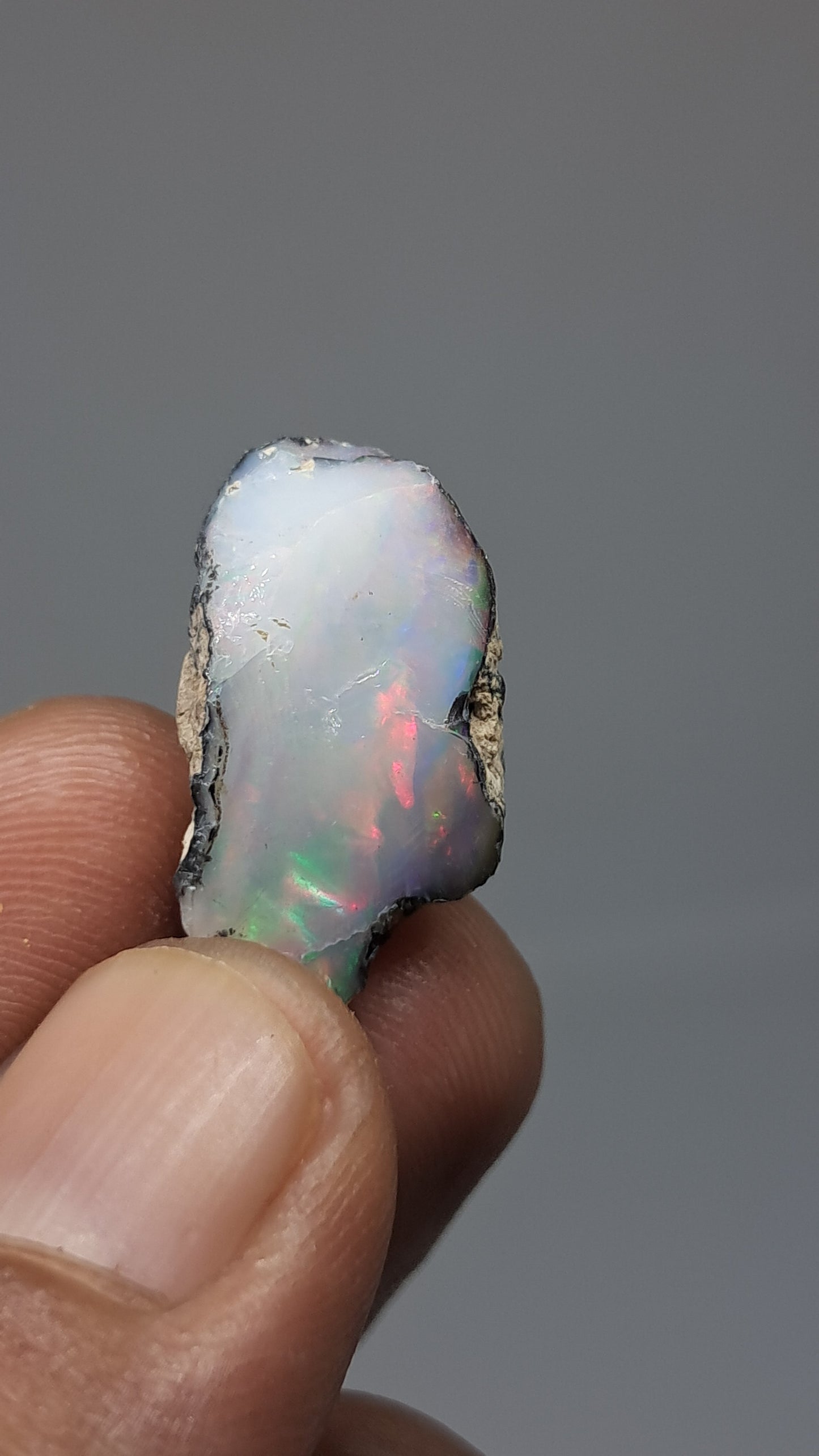 Ópalo etíope natural en bruto | Ópalo hidrofano blanco con juego de colores brillantes #OP22