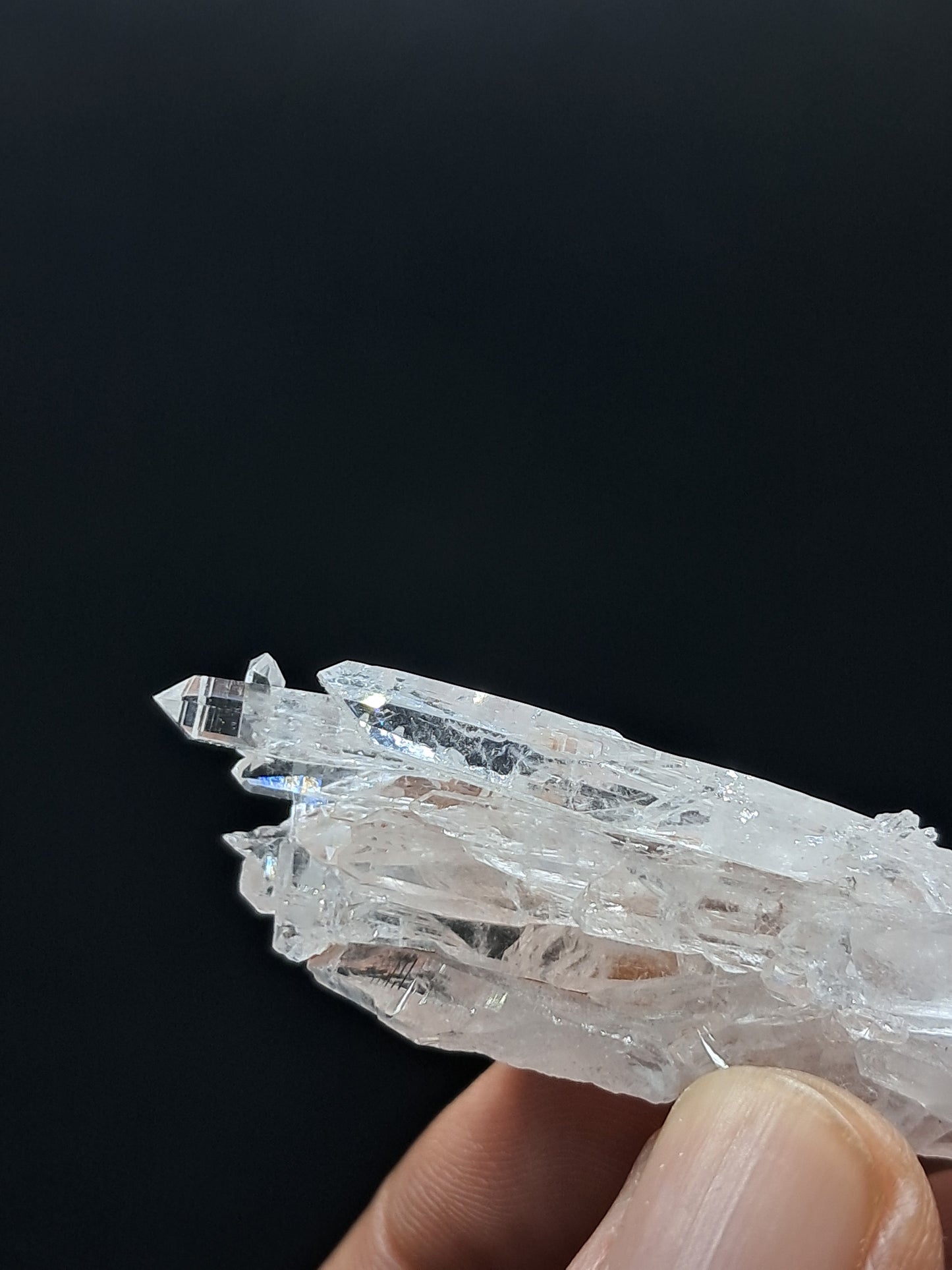 Cúmulo de Cuarzo Faden Claro (Santander, Colombia) Punta Natural | Ejemplar Mineral n.° COQ15