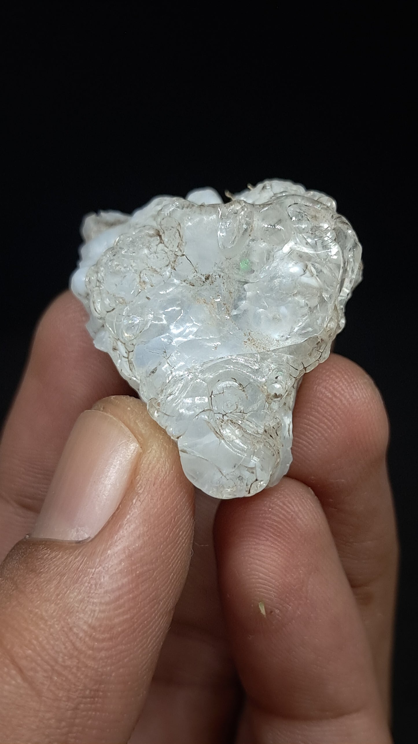Hyalite Opal on Matrix (Mexico) Rough Crystal Stone | UV-Reactive Mineral Specimen #OH6