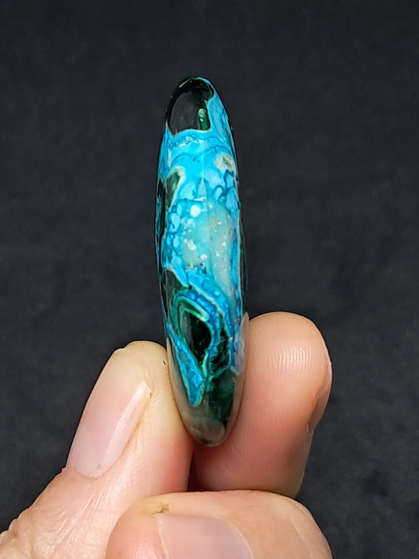 Chrysocolla Malachite Palmstone | Polished Natural Stone | Good Quality