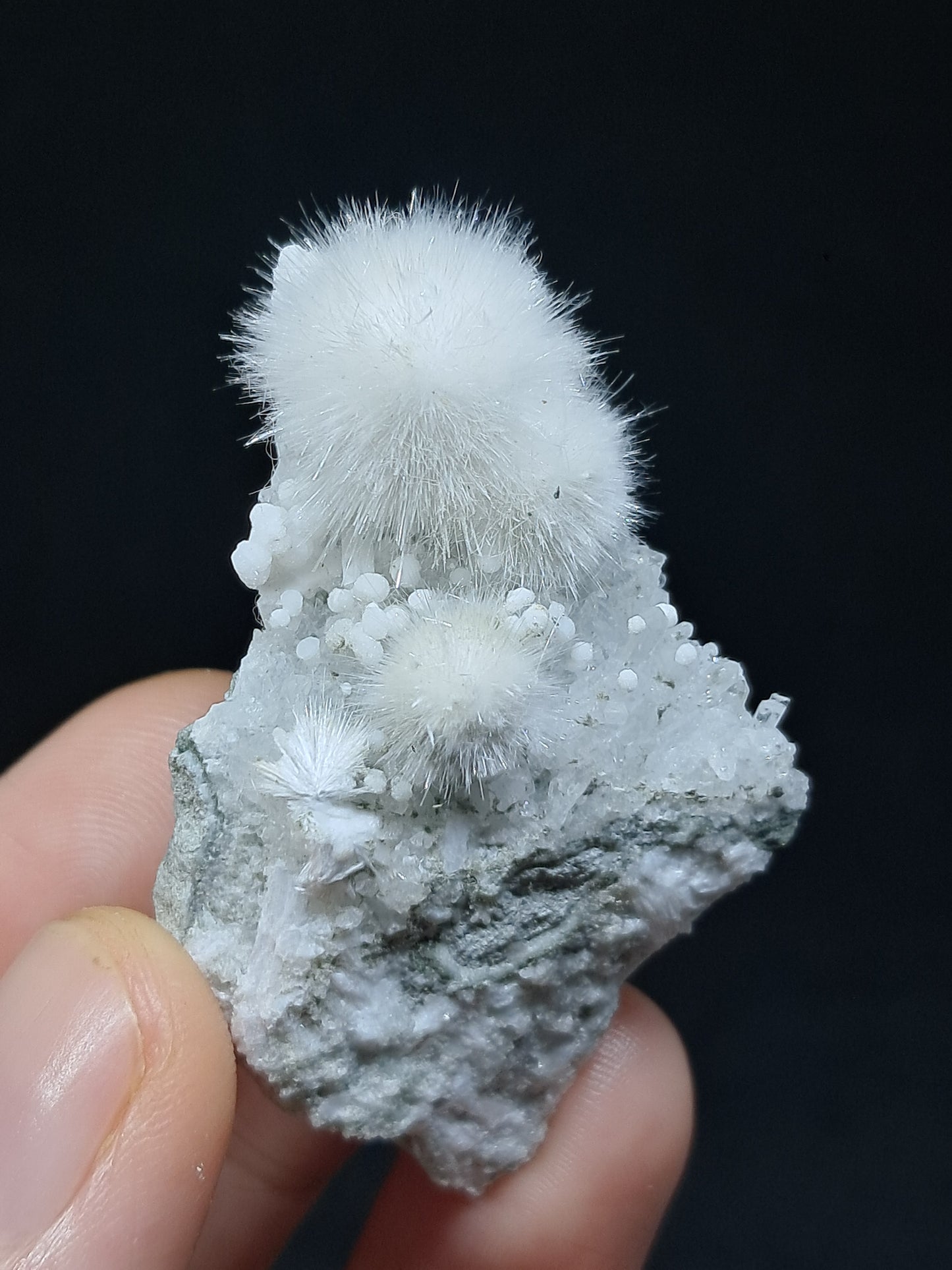Okenite w/ Gyrolite and Quartz on Matrix (Mumbai) Mineral Specimen | Collector Grade | Natural Crystal #OK22