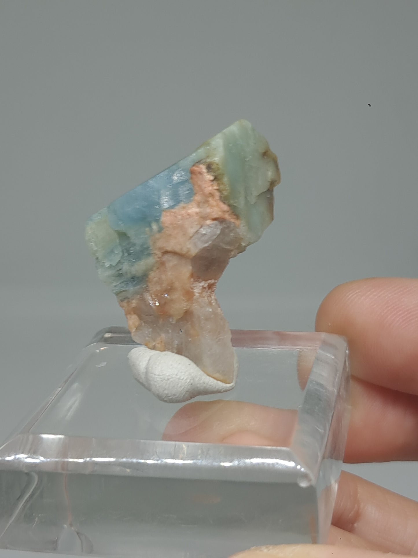 Aquamarine w/ Smokey Quartz (Karur) Rough Natural Crystal | Mineral Specimen #AQM51