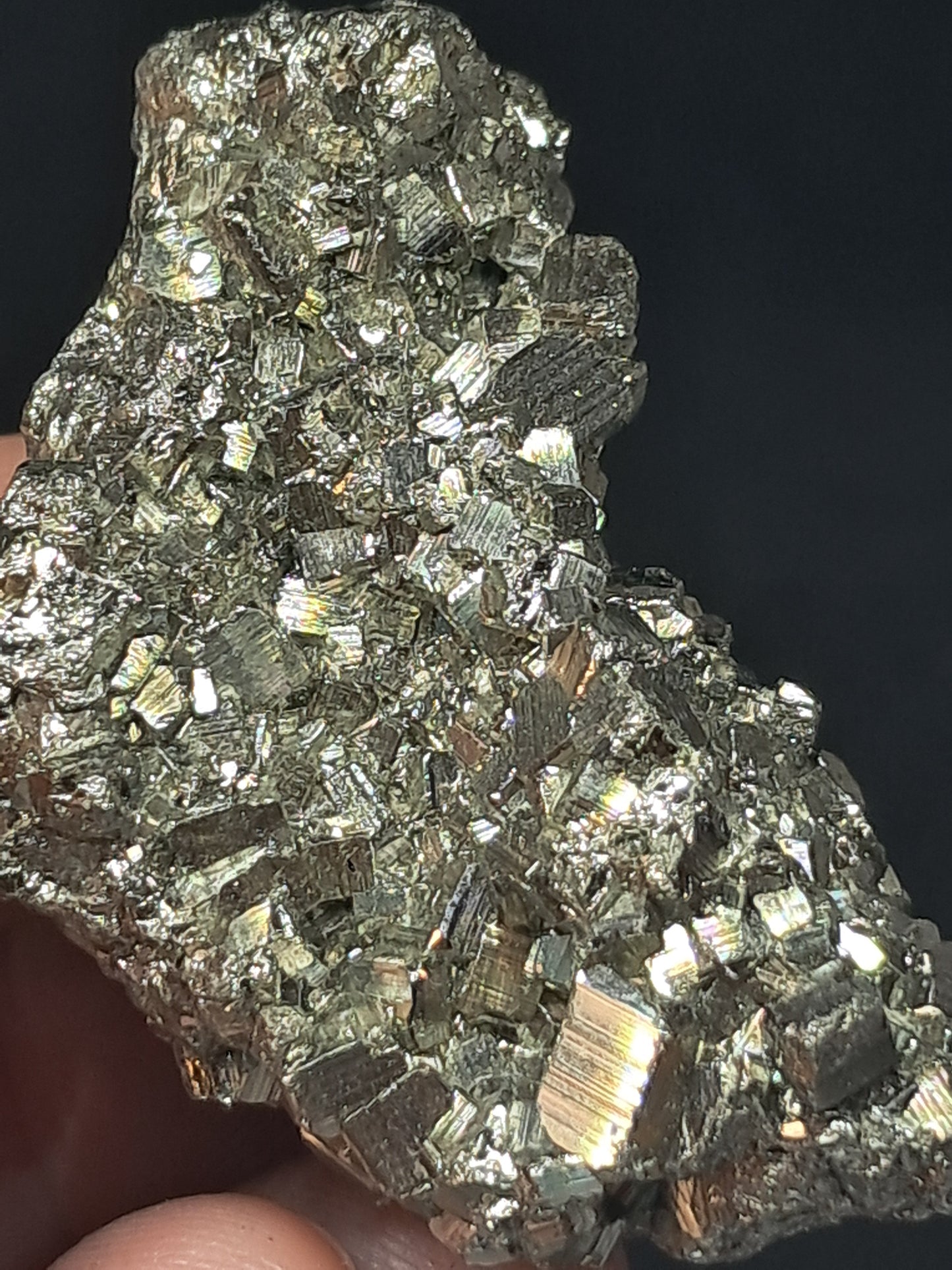 Pirita en bruto (Perú) en racimo natural | Espécimen mineral | Rocas y Cristales #PR26