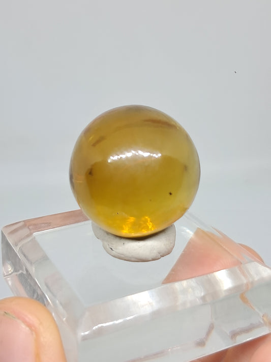 Natural Citrine Sphere | Polished Stone | Smokey Yellow | High Quality