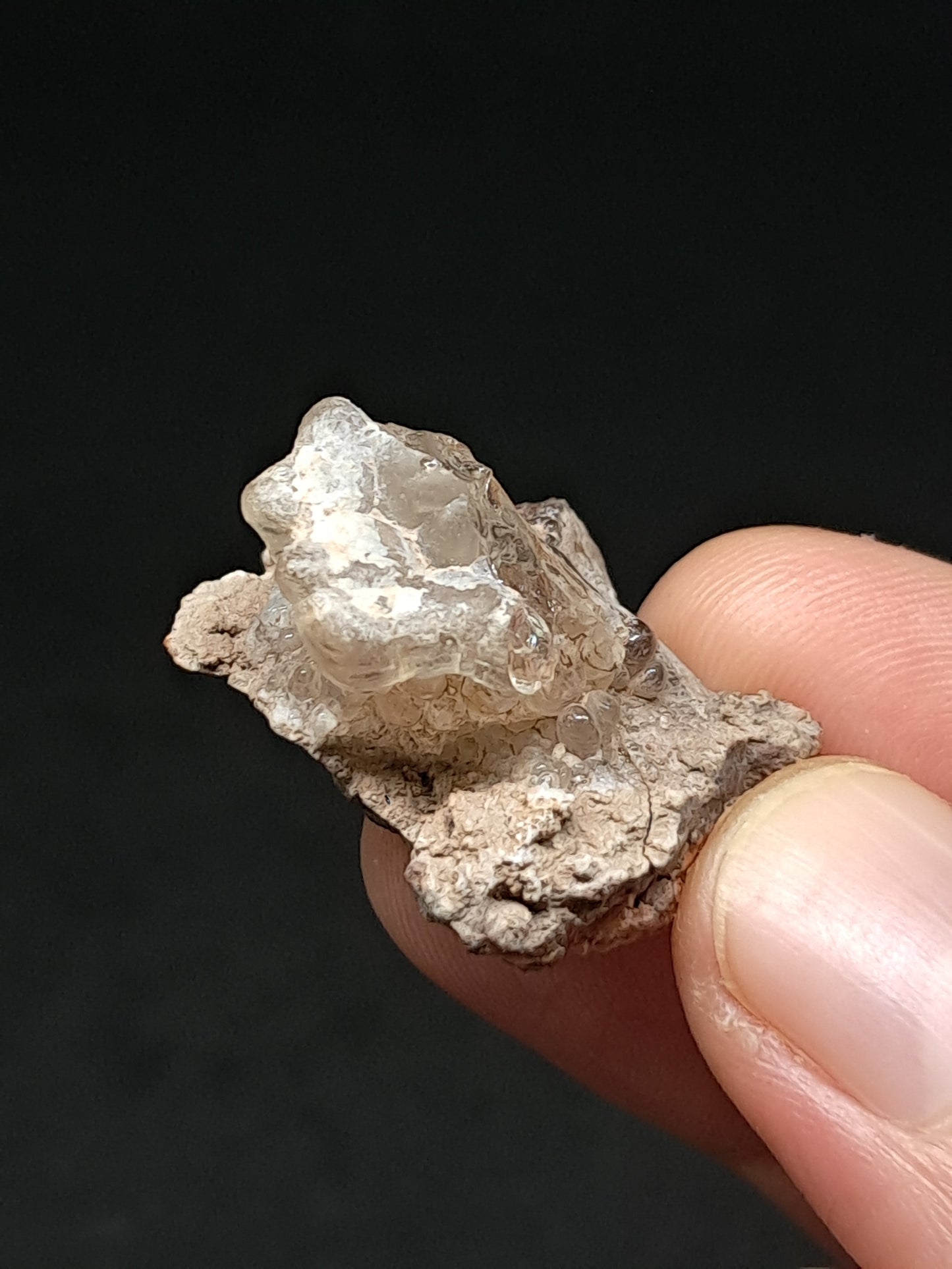 Hyalite Opal on Matrix (Mexico) Rough Crystal Stone | UV-Reactive Mineral Specimen #OH15