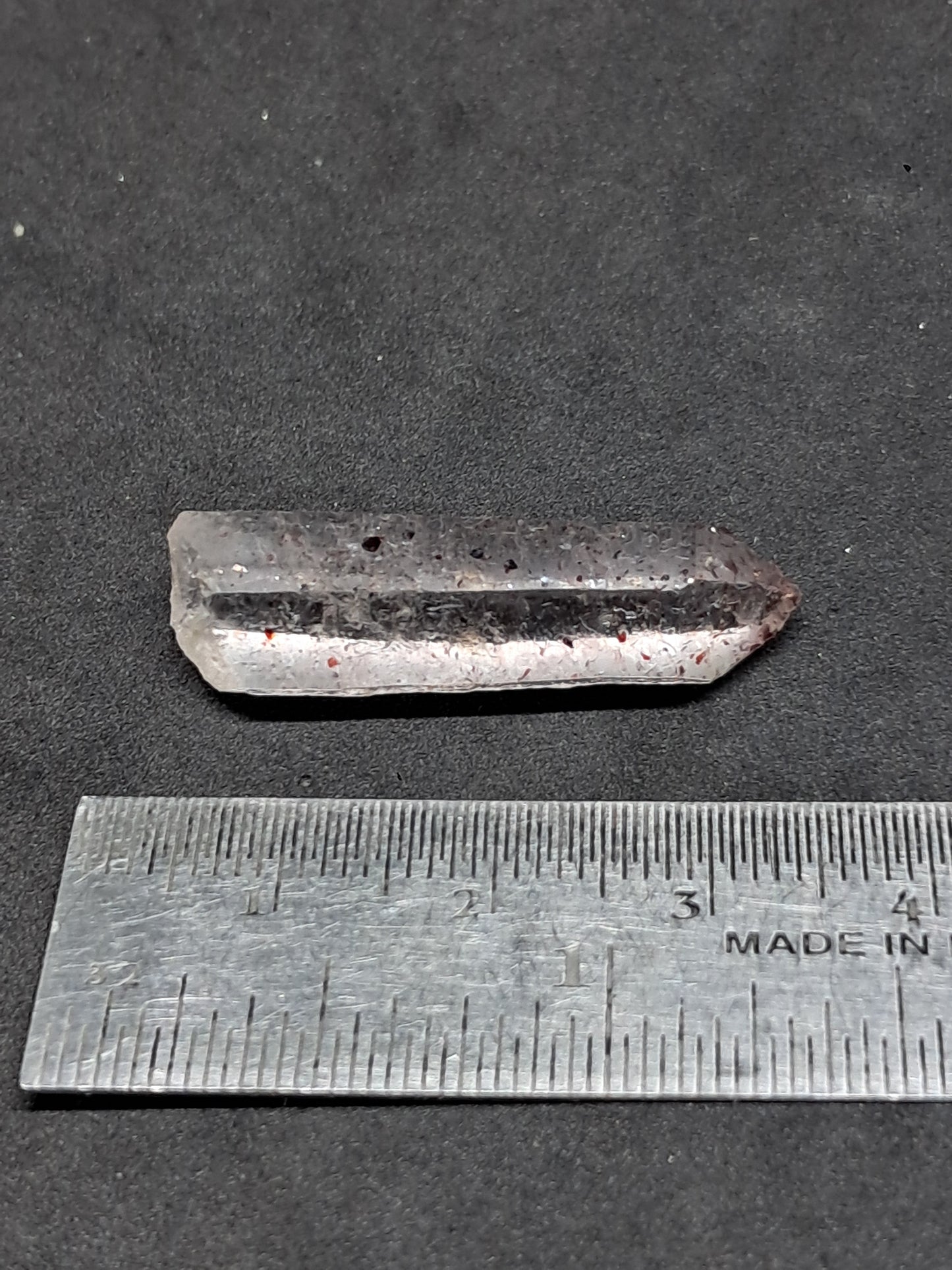 Quartz w/ Hematite Inclusions (Karur) Natural Crystal Point | Mineral Specimen #HPQ67