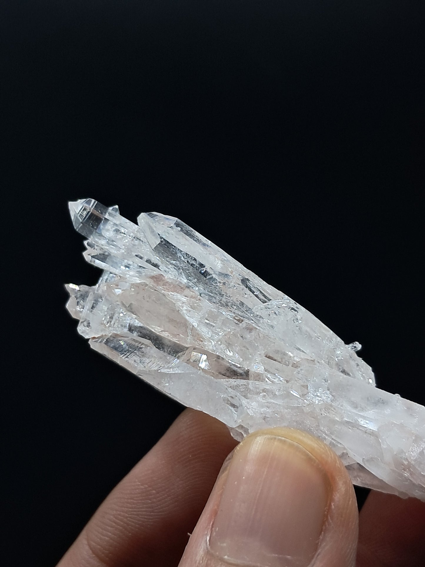 Cúmulo de Cuarzo Faden Claro (Santander, Colombia) Punta Natural | Ejemplar Mineral n.° COQ15