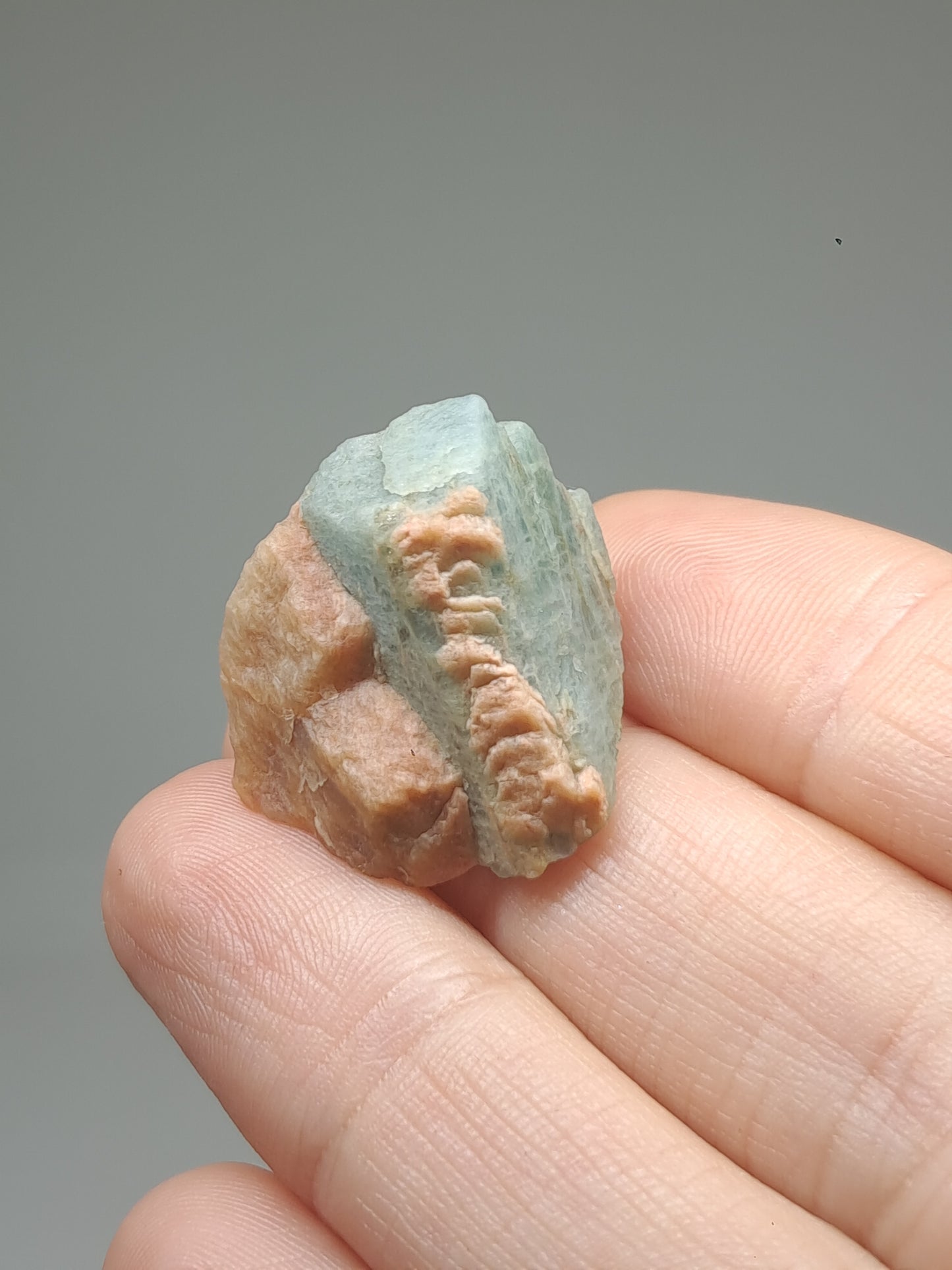Aquamarine on Matrix (Karur) Rough Natural Crystal | Mineral Specimen #AQM43