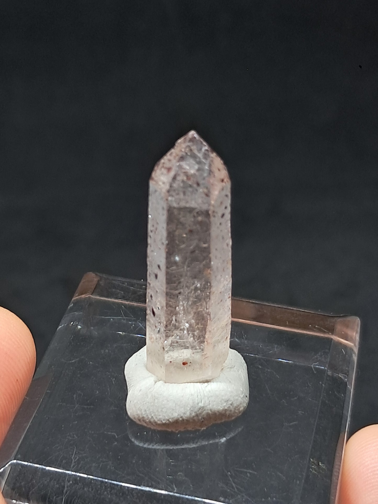 Quartz w/ Hematite Inclusions (Karur) Natural Crystal Point | Mineral Specimen #HPQ67