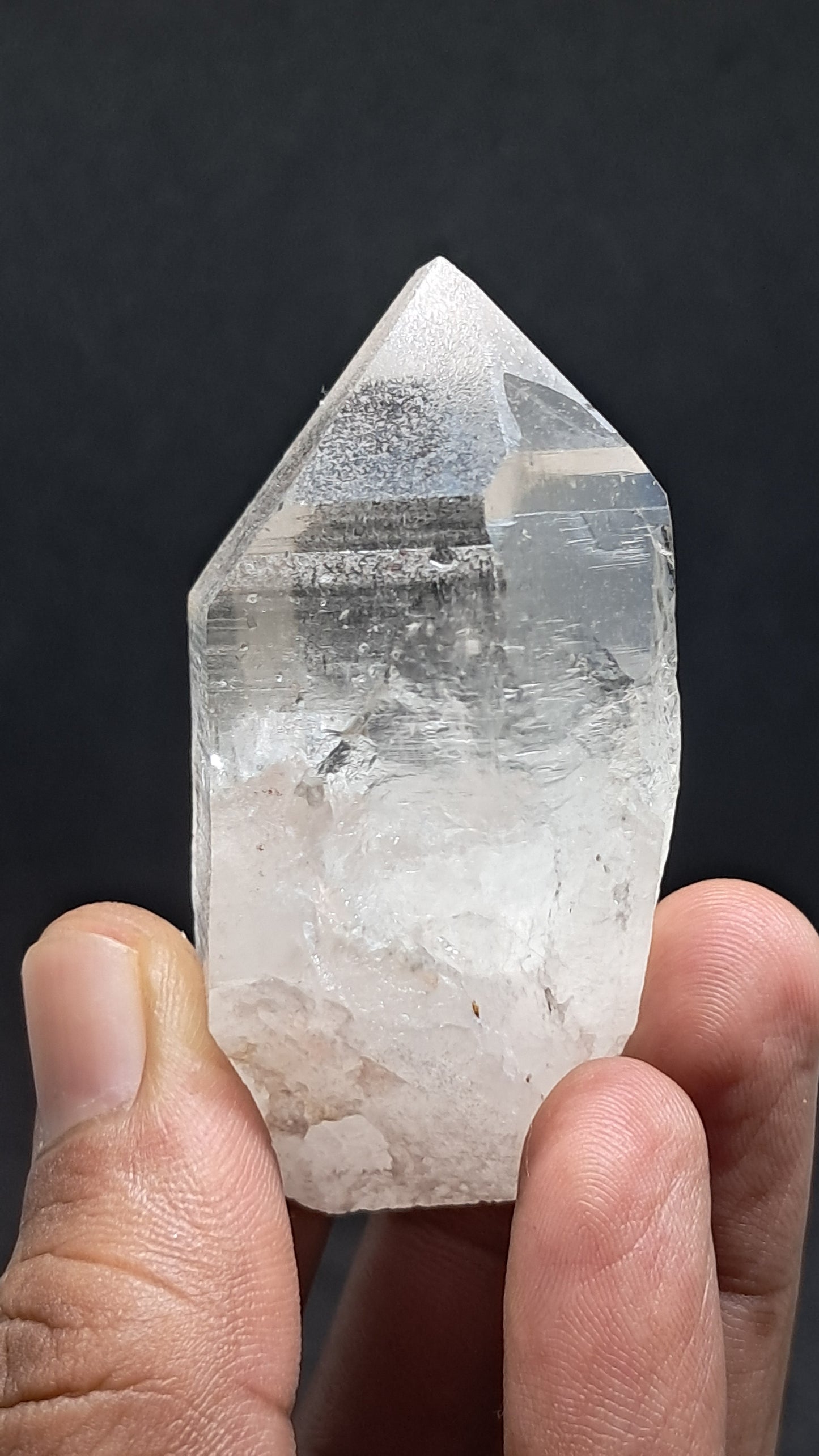 Cuarzo del Himalaya con terminación plana | Cristal natural | Ejemplar mineral n.° CH80