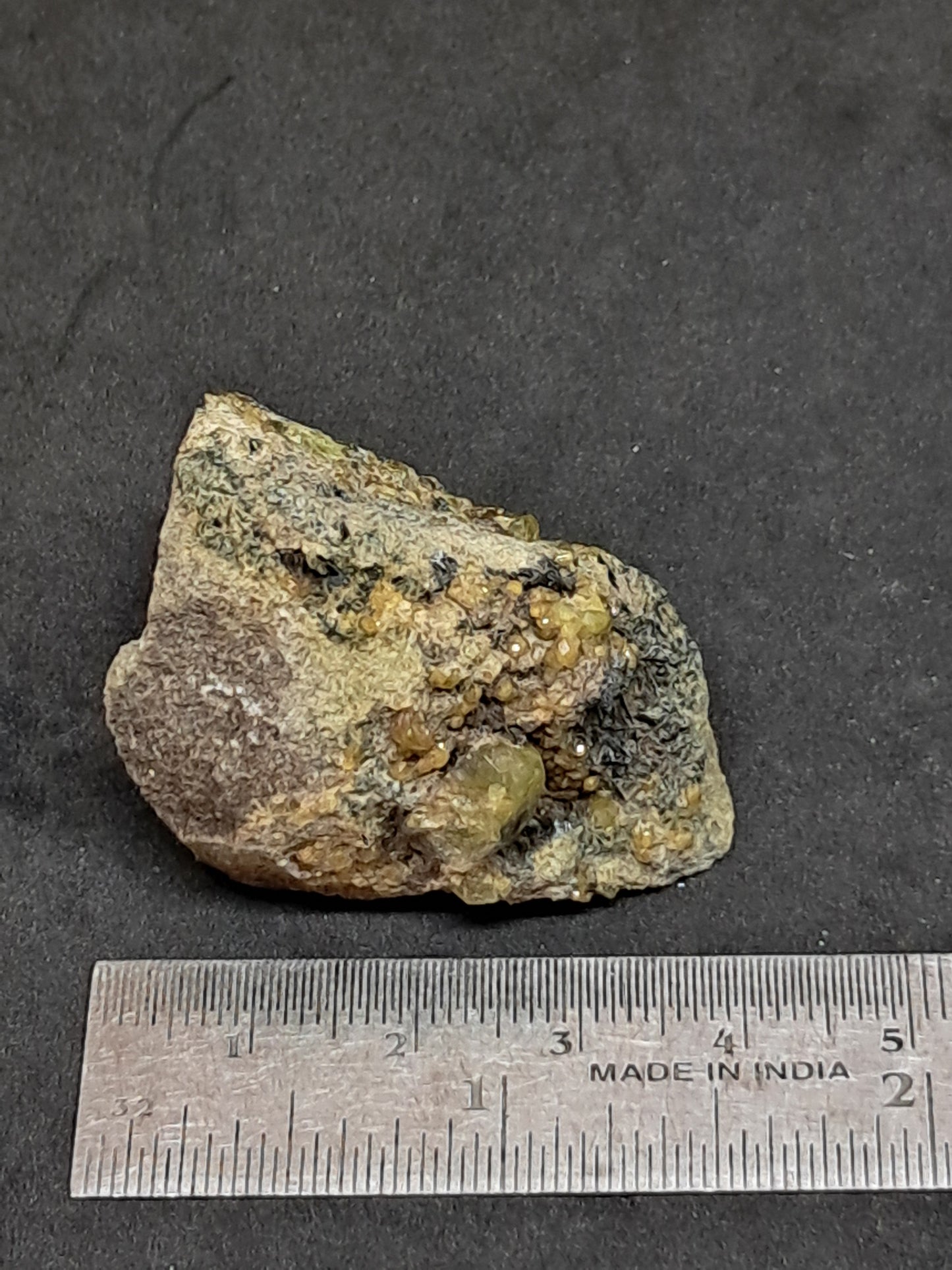 Green Garnet w/ Aegirine (Acmite) on Matrix (Mexico) Andradite Garnet Cluster |Rough Crystal Stone | Mineral Specimen #GR31