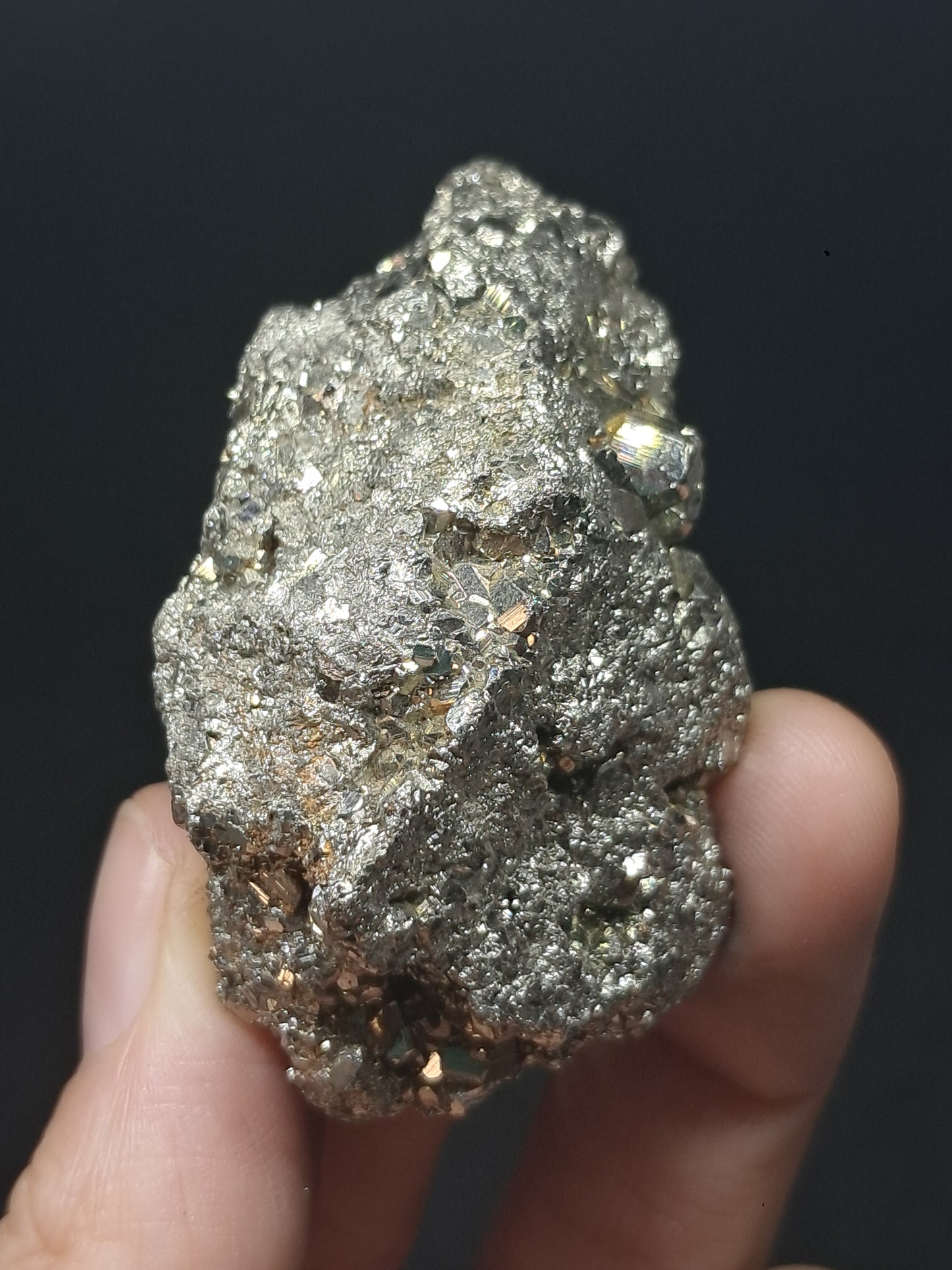 Pirita en bruto (Perú) Drusa natural | Ejemplar mineral | Rocas y cristales #PR30