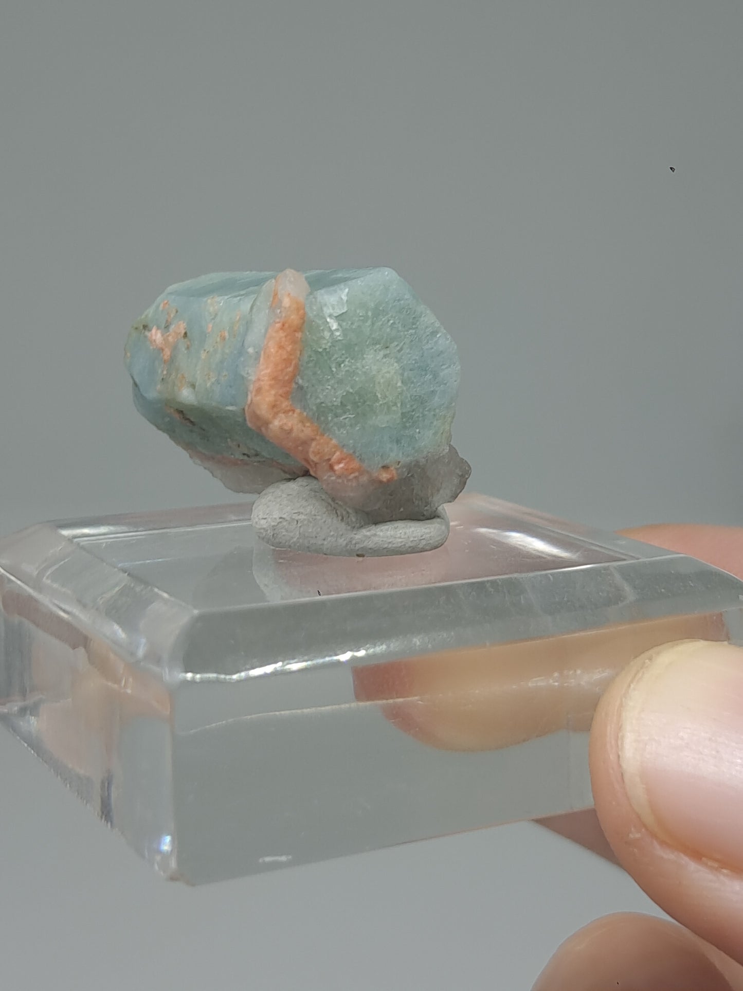 Aquamarine w/ Quartz (Karur) Rough Natural Crystal | Mineral Specimen #AQM53