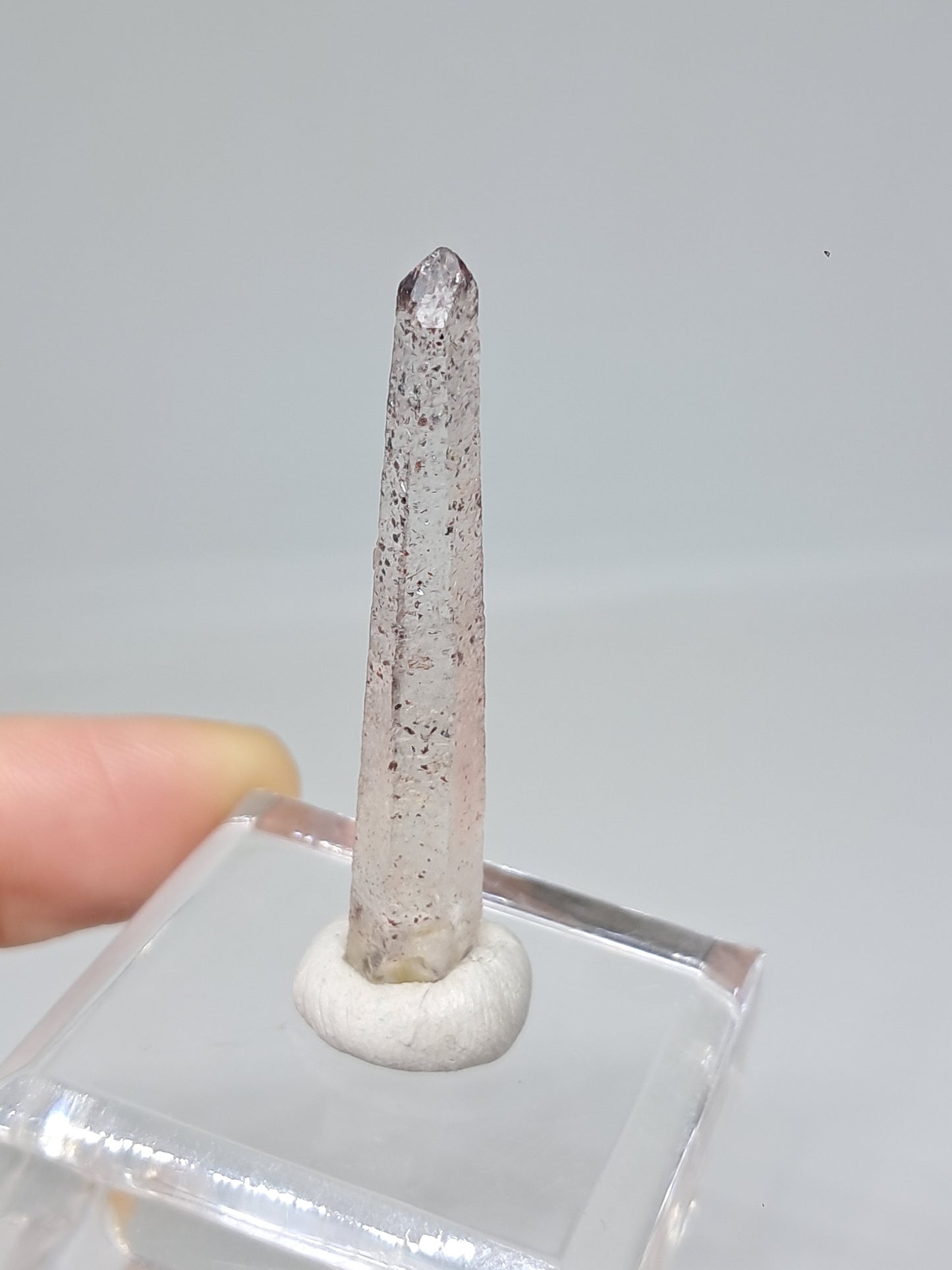 Hematite Included Quartz (Karur) Natural Crystal Point | Mineral Specimen #HPQ65