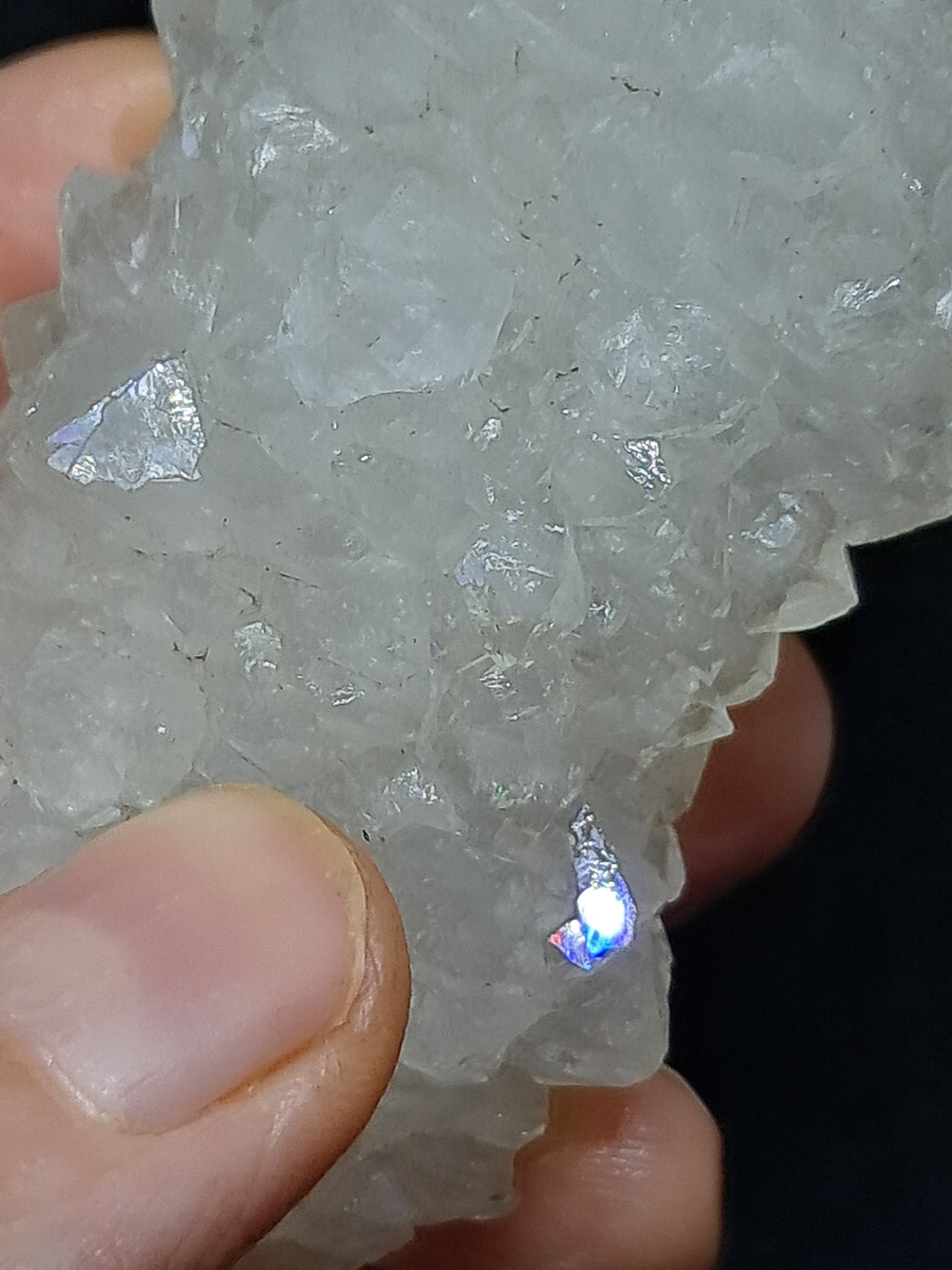 Cuarzo Iris (Aurangabad) | Anandalita | Estalactita | Cristal natural n.° AQ46