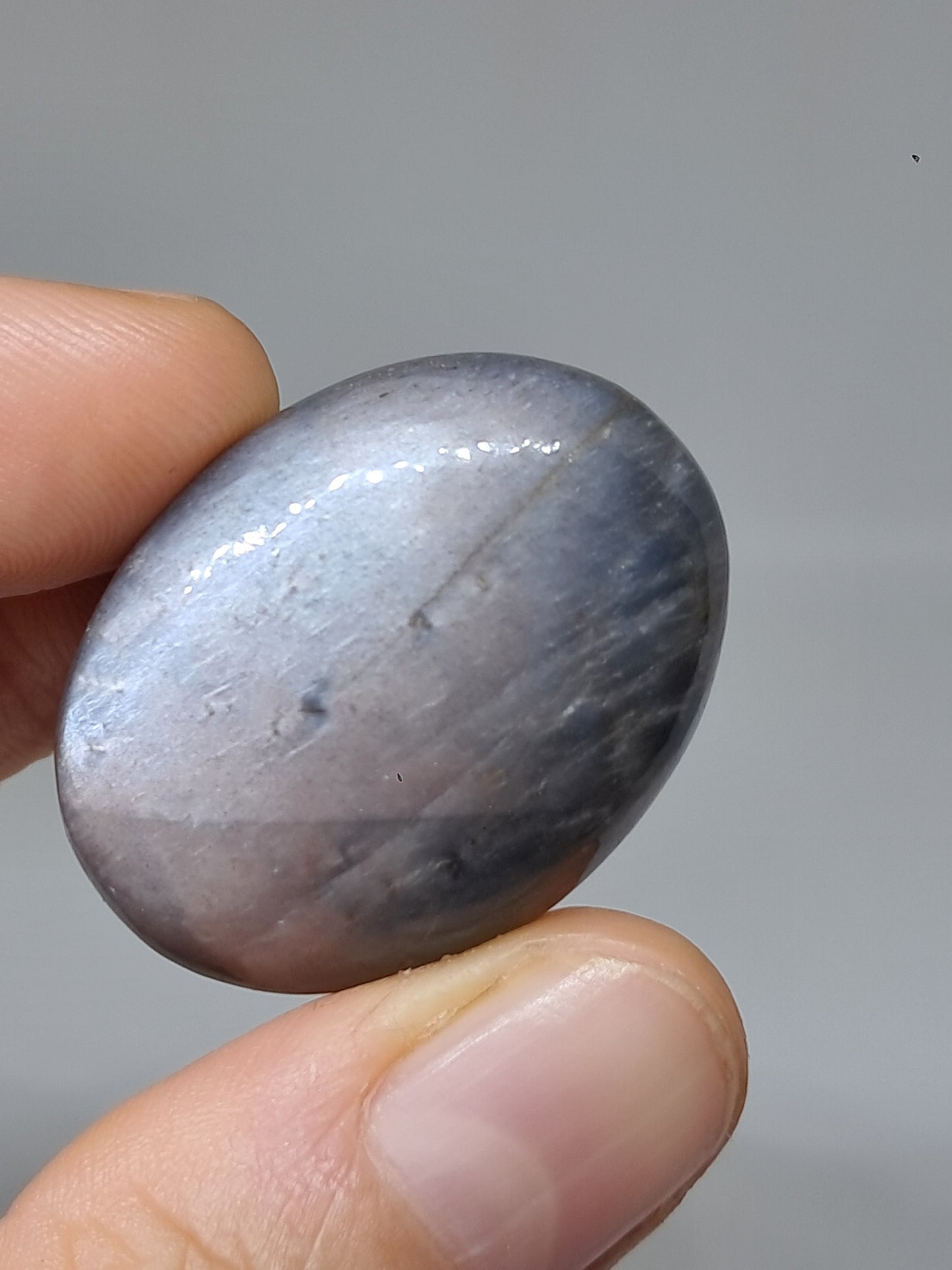 Grey Moonstone Palmstone | Silver Sheen | Good Quality Natural Stone