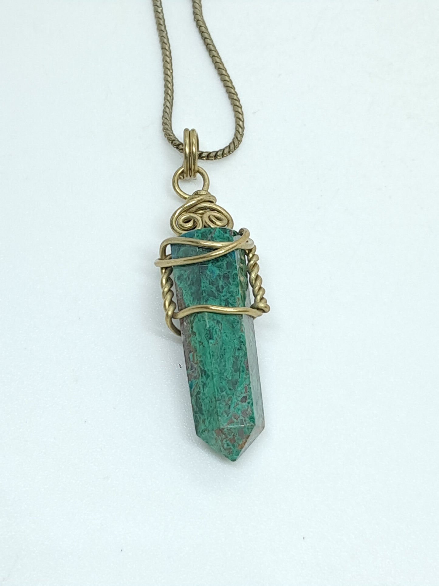 Chrysocolla Pendant | Handcrafted Jewelry #JL53