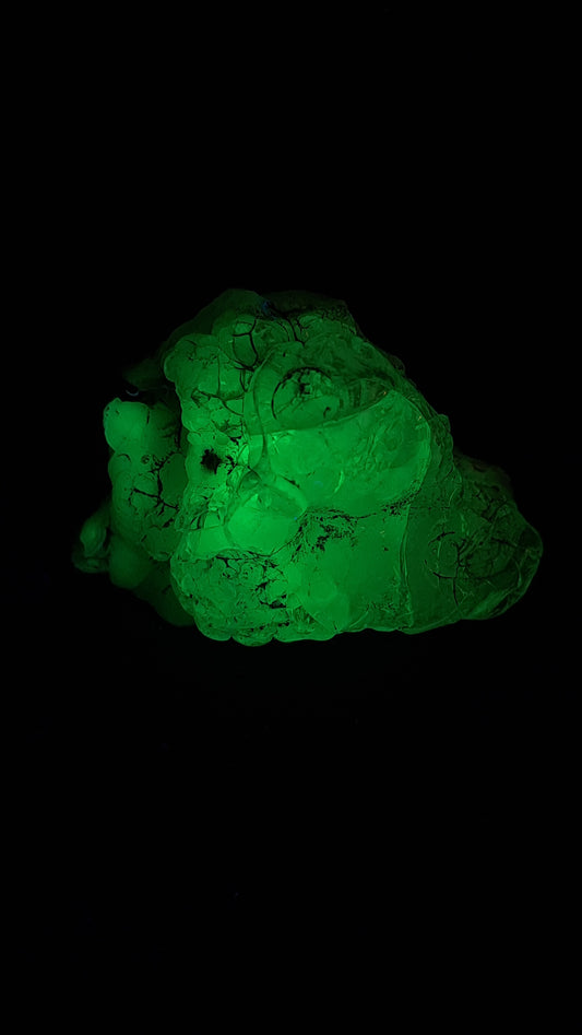 Hyalite Opal on Matrix (Mexico) Rough Crystal Stone | UV-Reactive Mineral Specimen #OH6