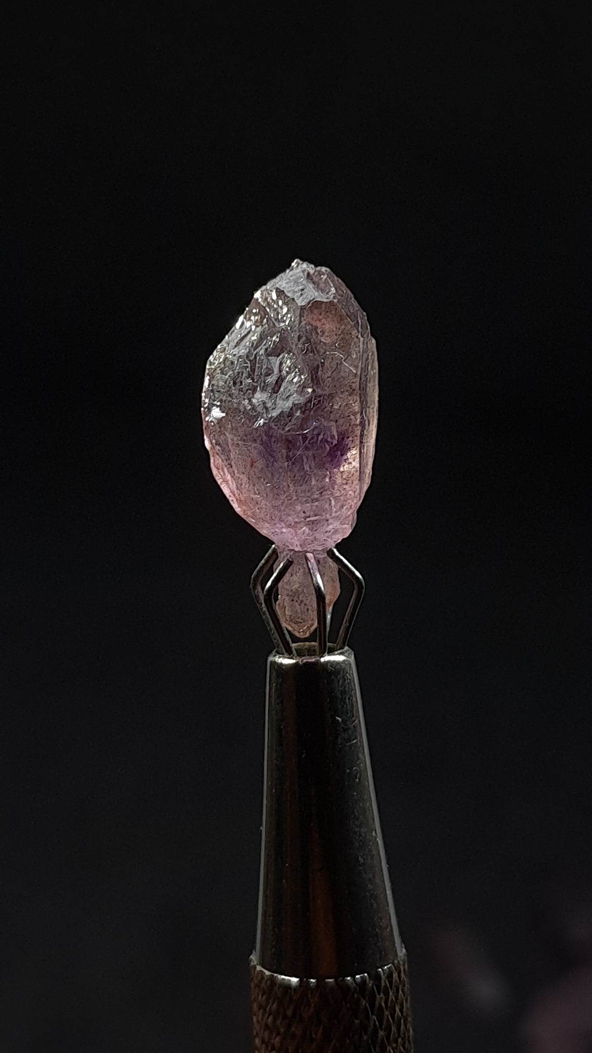 Quartz Amethyst Scepter | Hematite Goethite Rutile Inclusions | Biterminated  #KA205