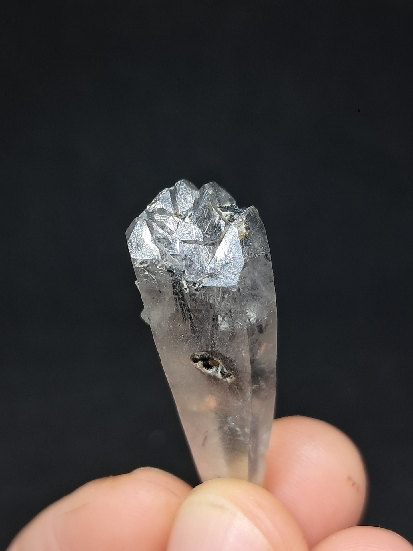 Cuarzo Turmalinado con Terminación *Autocurada* (Karur) Piedra Natural | Muestra Mineral #TQ29
