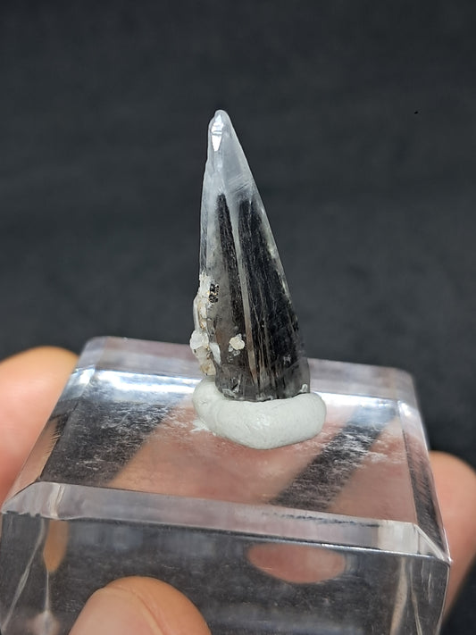 Tourmalinated Quartz Crystal Point (Karur) Natural Stone | Mineral Specimen #TQ26