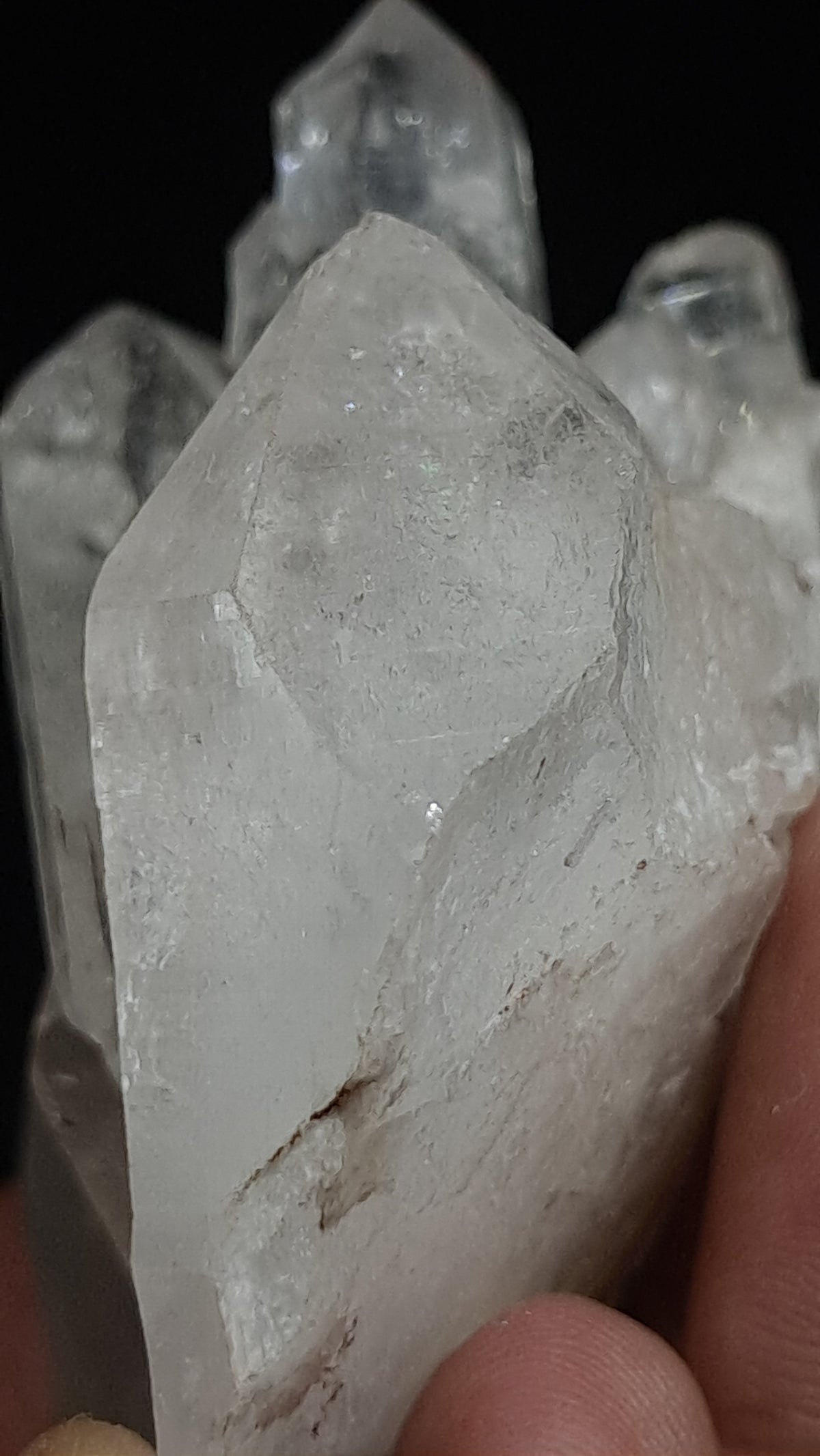 Himalayan Clear Quartz (Kullu) Natural Cluster | Black Rutile Inclusions | Double Termination #CH91