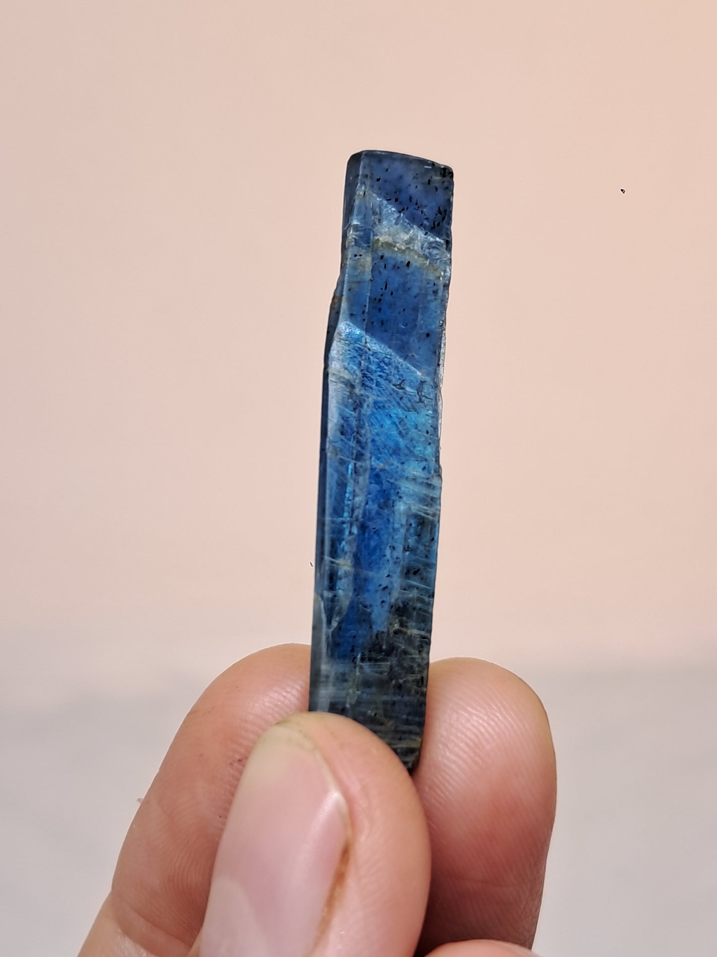 Cianita azul océano (Nepal) Piedra natural pulida n.° KY21