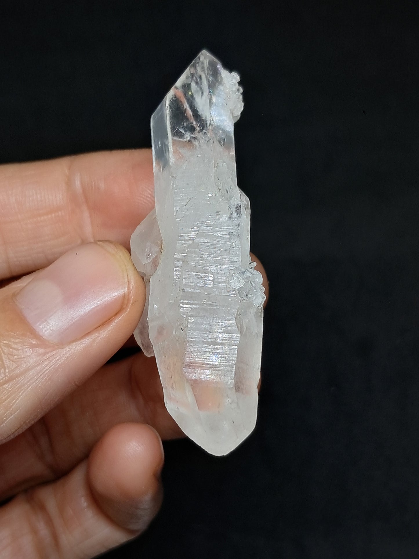 Punta biterminada de cuarzo del Himalaya | Cristal natural | Ejemplar mineral n.° CH64