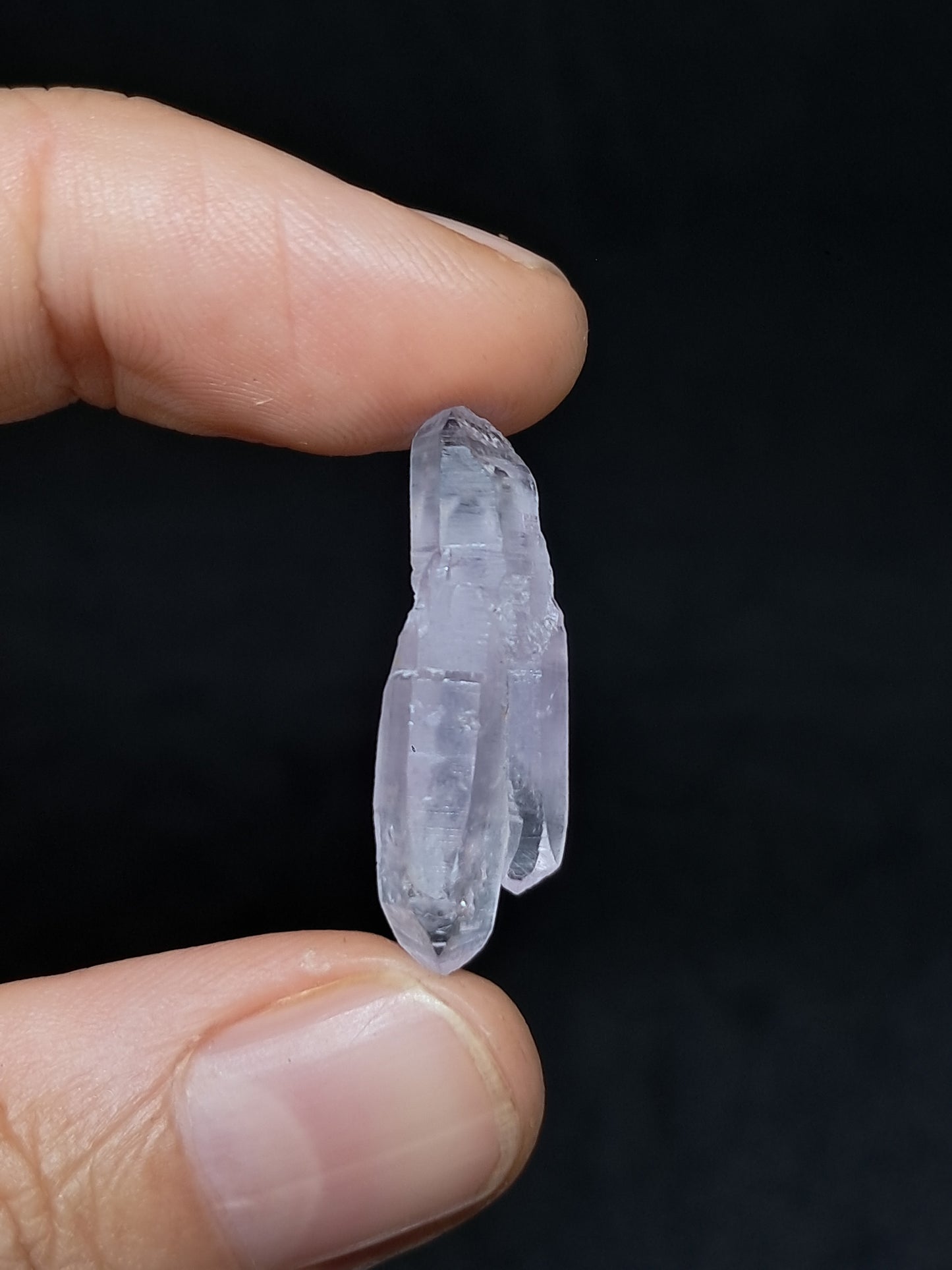 Esceptro Bipunta de Amatista de Veracruz Fusionada (México) | Cristal Natural | Muestra de Mineral #VA53