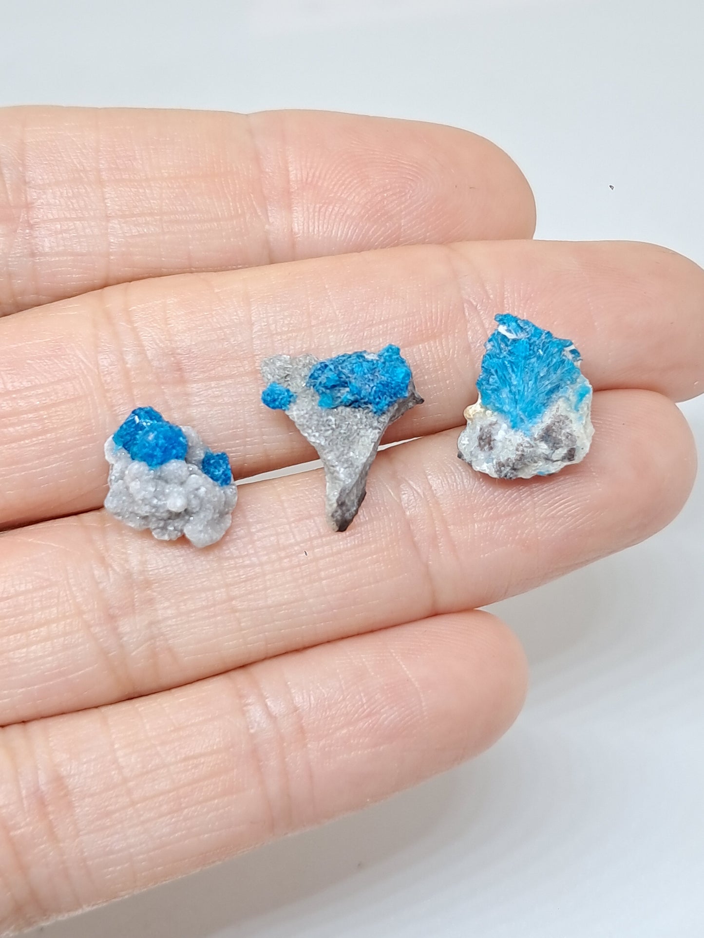 Set of 3 Small Pentagonites on Heulandite Matrix (Wagholi) Rough Stone | Natural Crystal | Rare Mineral Specimen #CV58