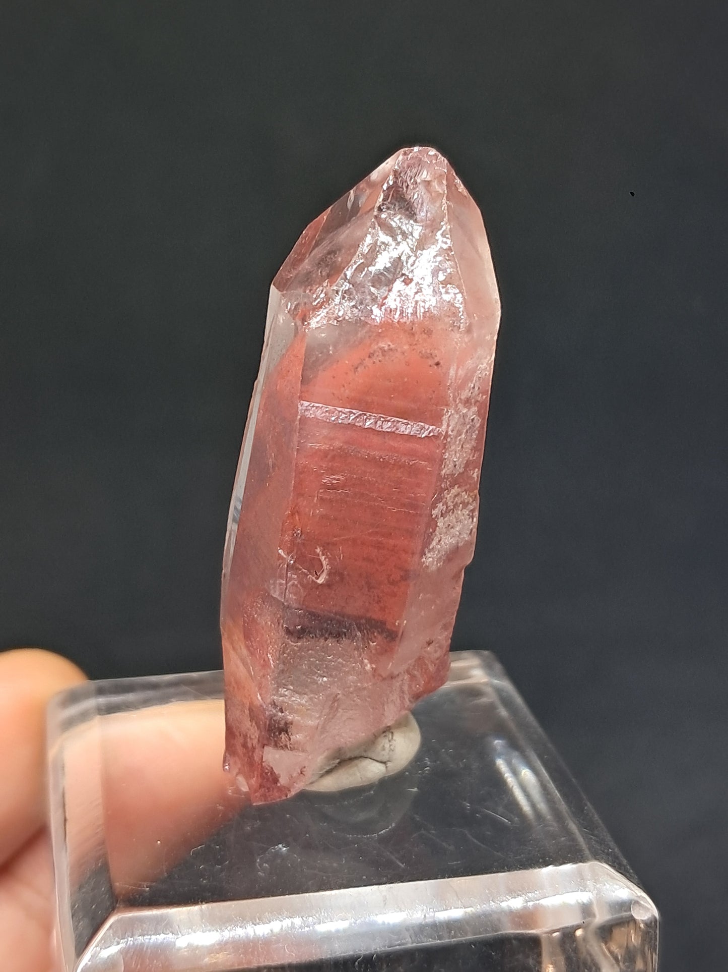 Hematite Phantom Quartz (Telangana) | Natural Crystal | Mineral Specimen #HPQ50