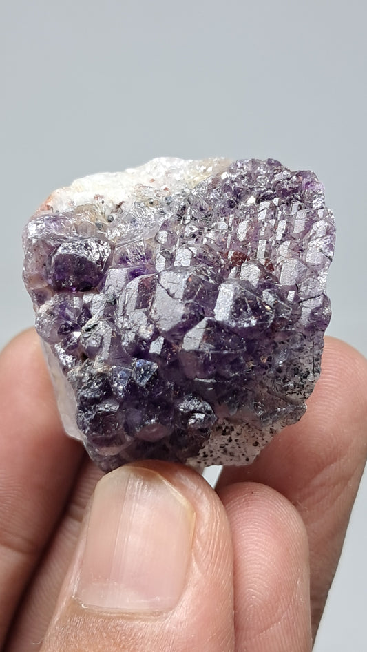Amatista Elestial Morada Profunda | Inclusiones de Hematita Goethita Rutilo | Cristal Natural | Espécimen Mineral #KA199
