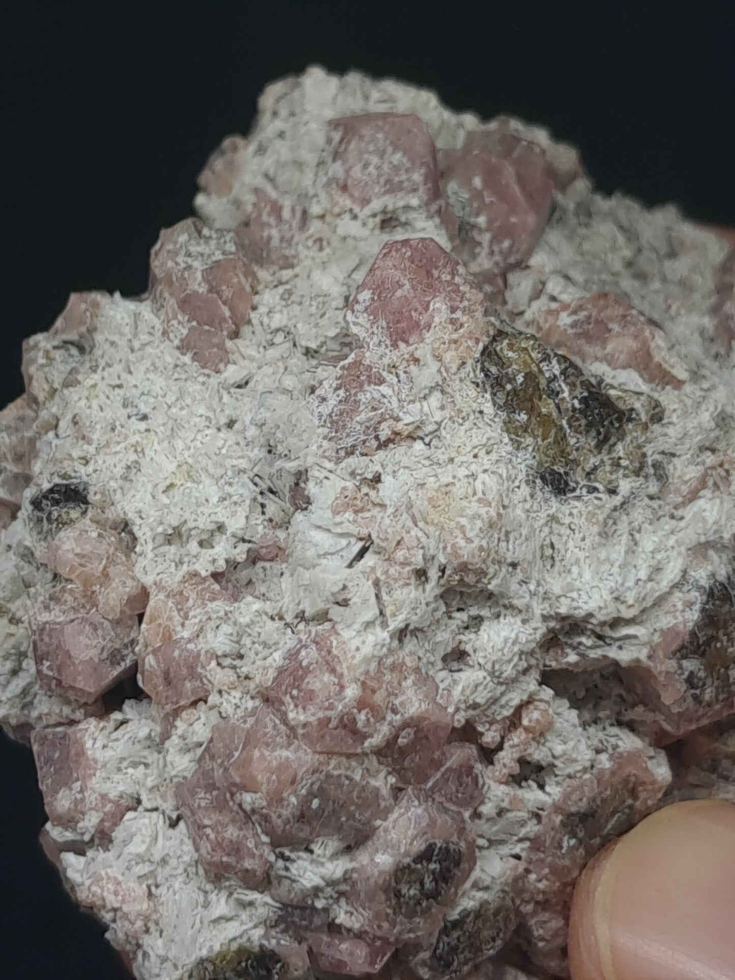 Grossular Garnet on Matrix (Mexico) Pink Garnet Cluster |Rough Crystal Stone | Mineral Specimen #GR22