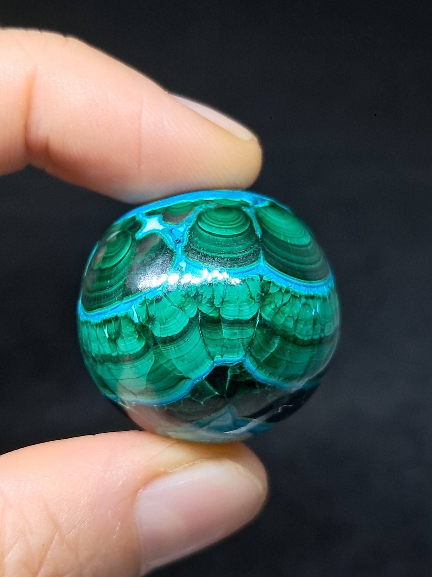 Chrysocolla w/ Malachite Sphere | Good Quality Natural Stone