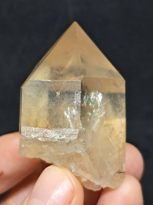 Natural Citrine "Kundalini" (Democratic Republic of Congo) crystal point | mineral specimen #CTN24