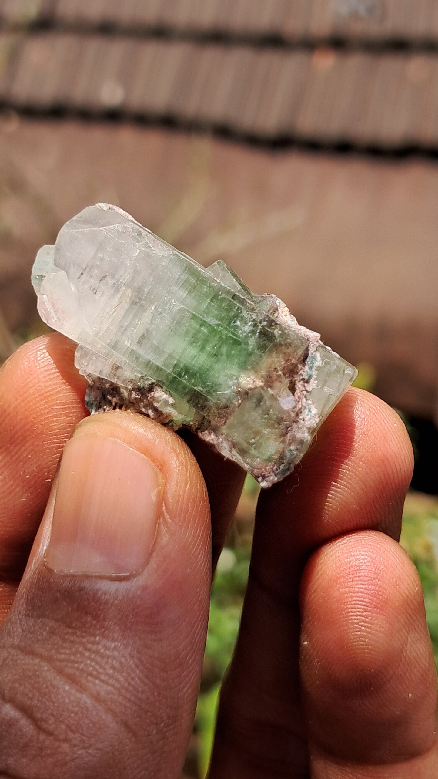 Green Apophyllite (Fluorapophyllite) on Matrix (Ajanta) Natural Crystal | Mineral Specimen #GA27