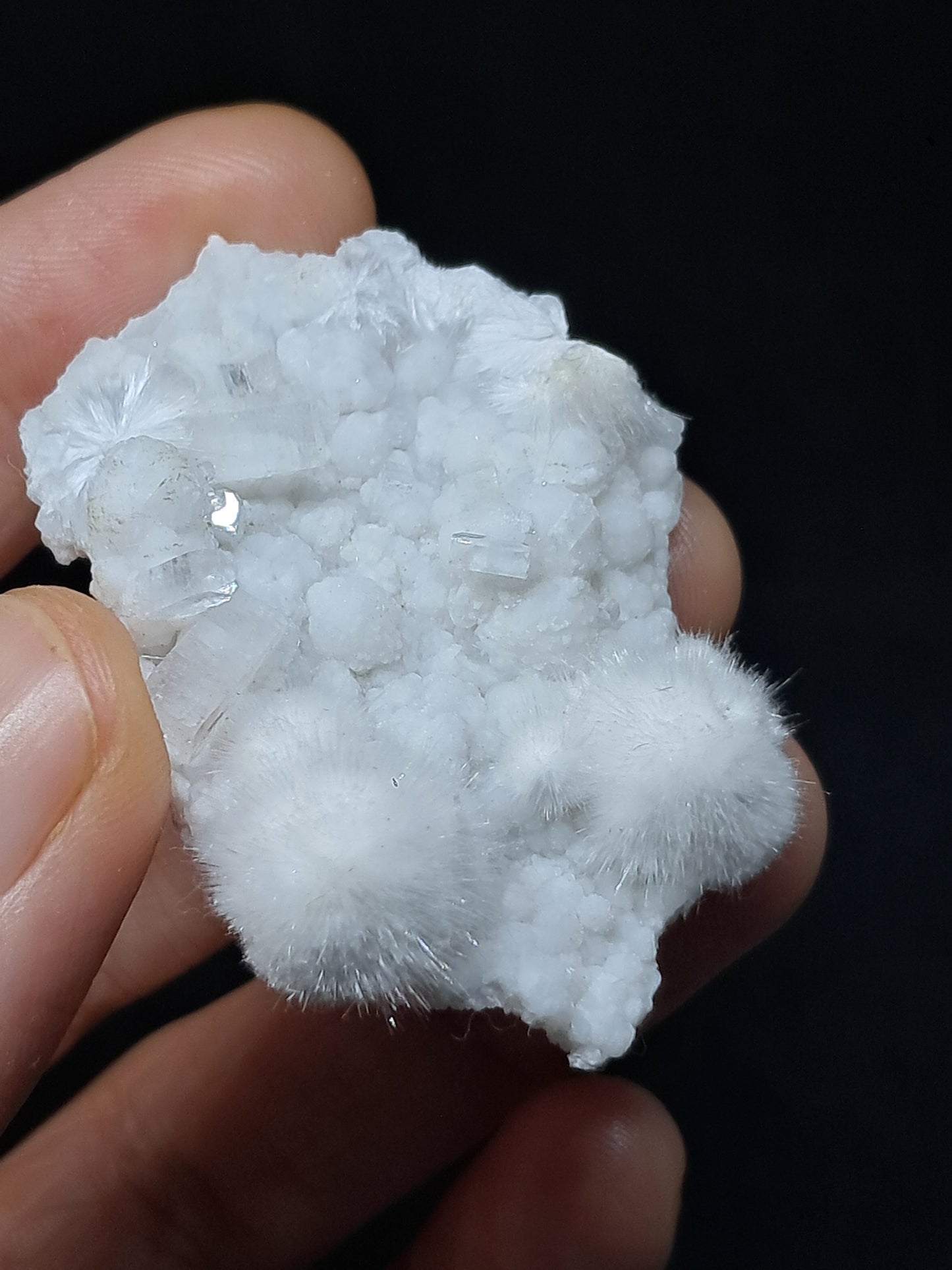 Okenite w/ Gyrolite and Apophyllite Cluster (Mumbai) Mineral Specimen | Collector Grade | Natural Crystal #OK27