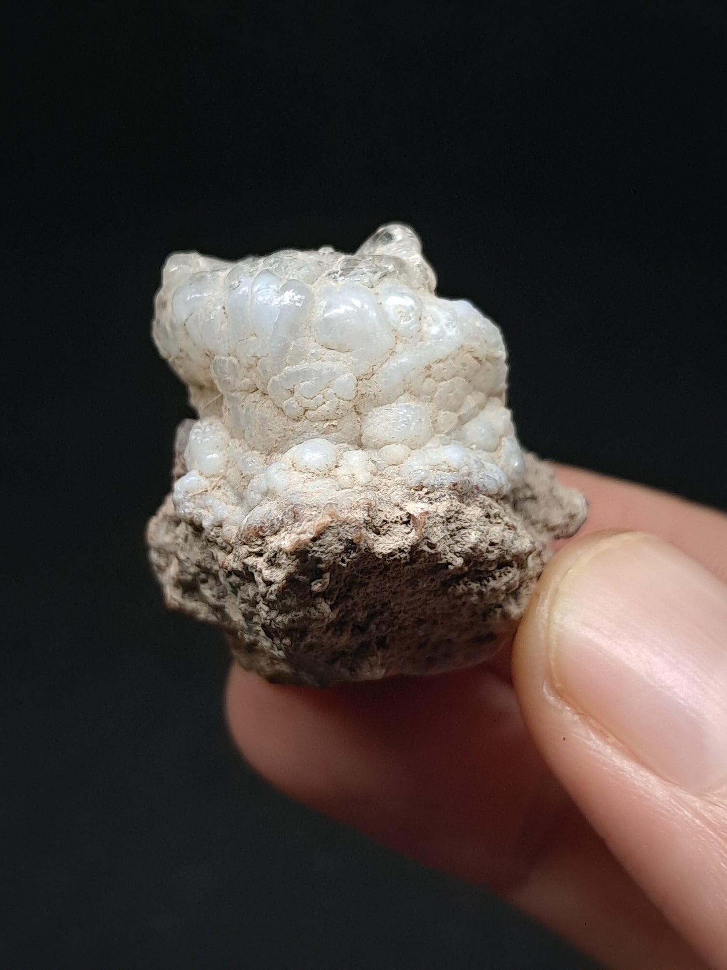 Hyalite Opal on Matrix (Mexico) Rough Crystal Stone | UV-Reactive Mineral Specimen #OH14