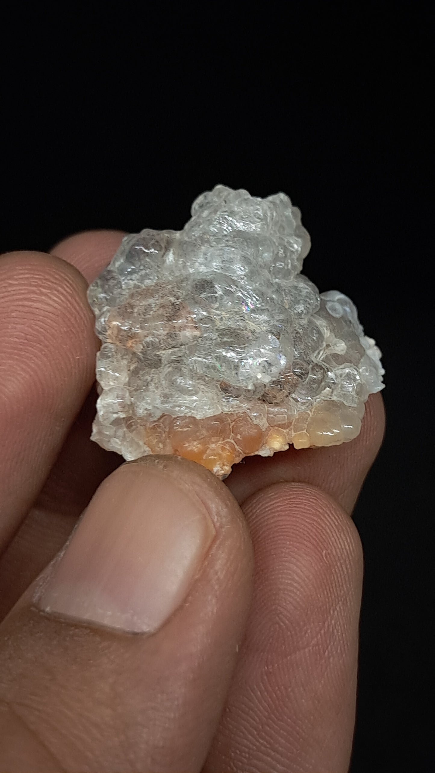 Hyalite Opal on Matrix (Mexico) Rough Crystal Stone | UV-Reactive Mineral Specimen #OH8