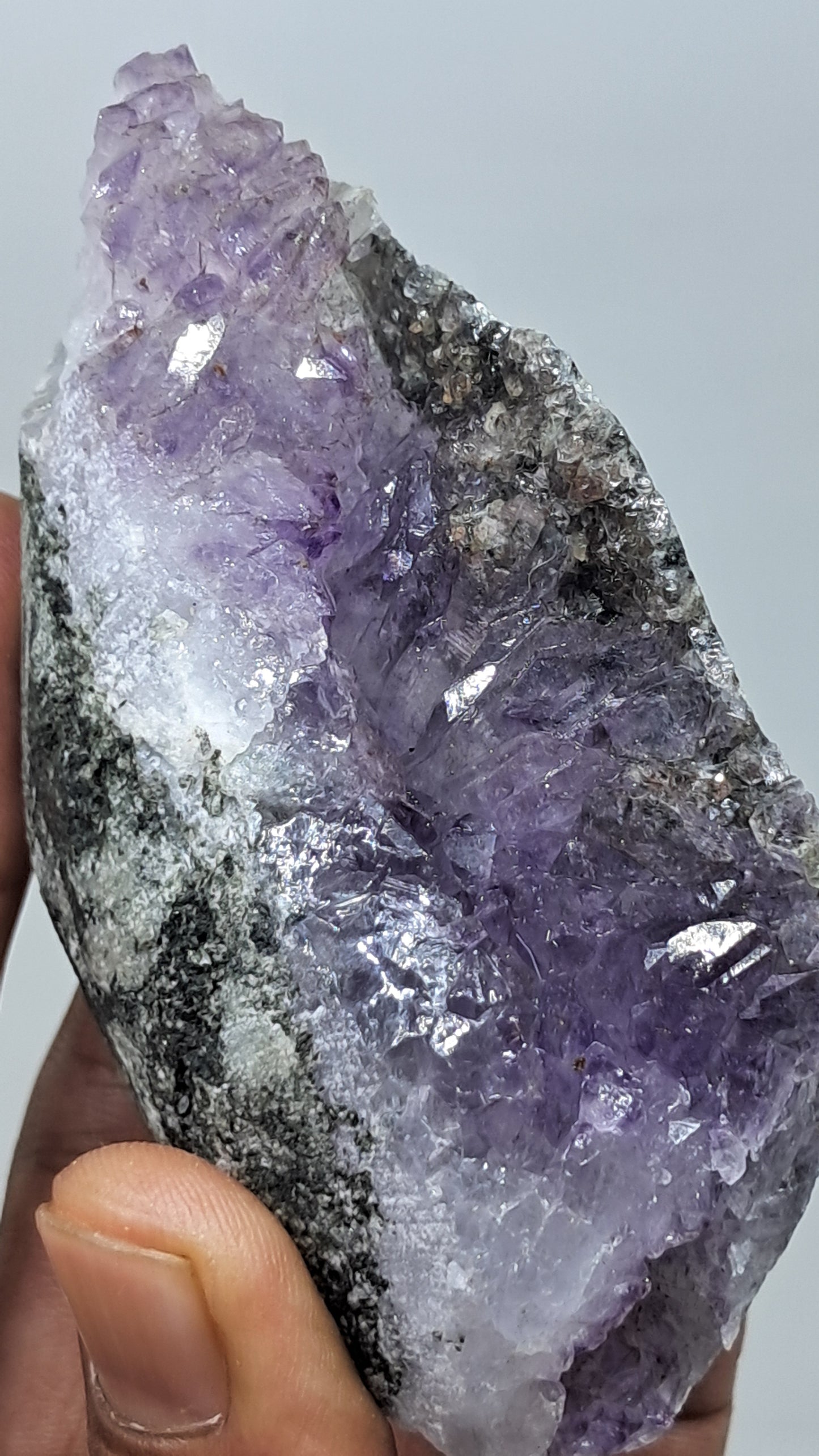 Cetro de amatista Super Seven de Karur | Formación natural | Ejemplar mineral n.° KA178