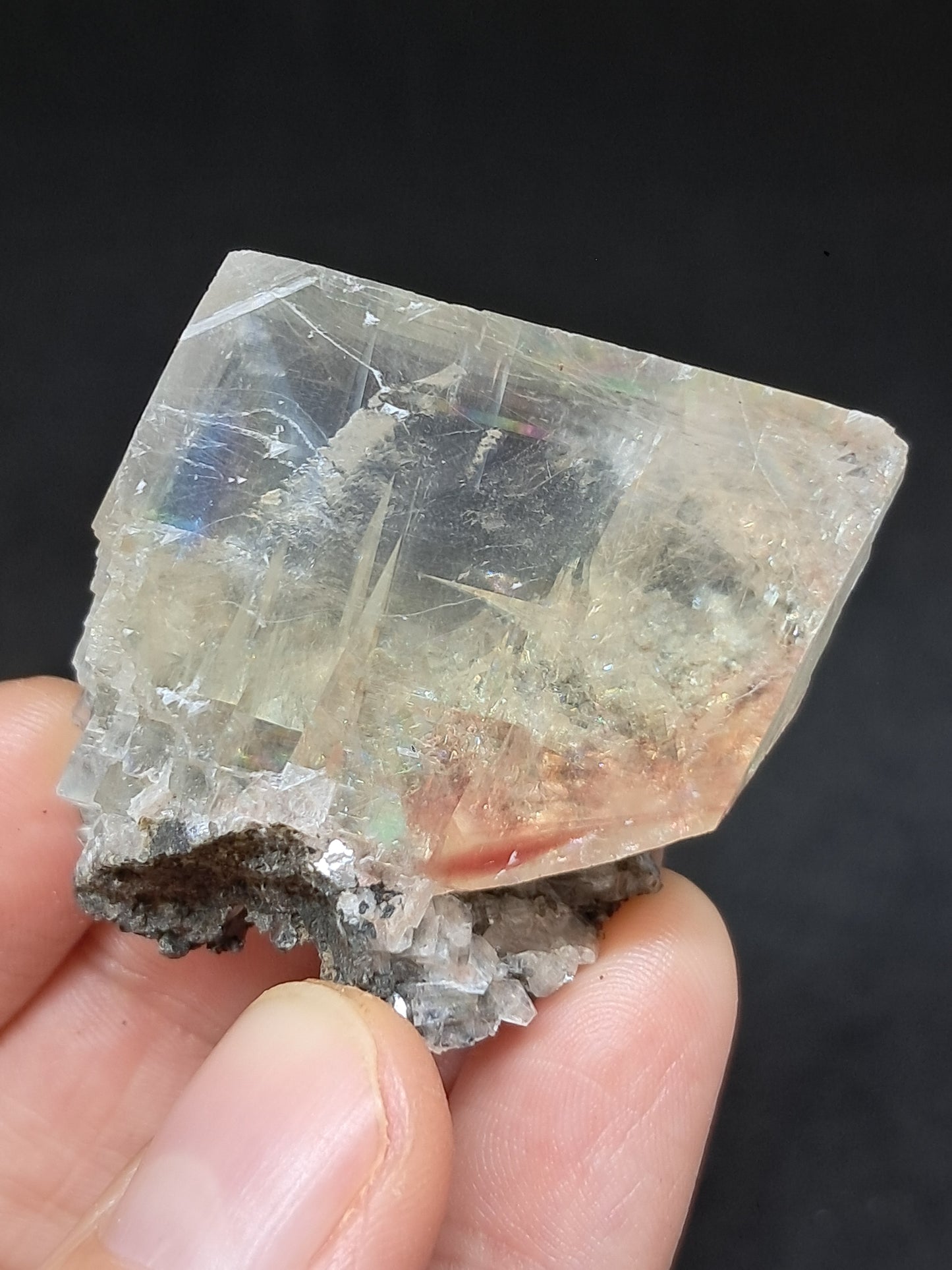 Calcita de frambuesa mohosa *Hallazgo raro* (Pithampur) Cristal natural | Piedra en bruto | Muestra mineral #CA33