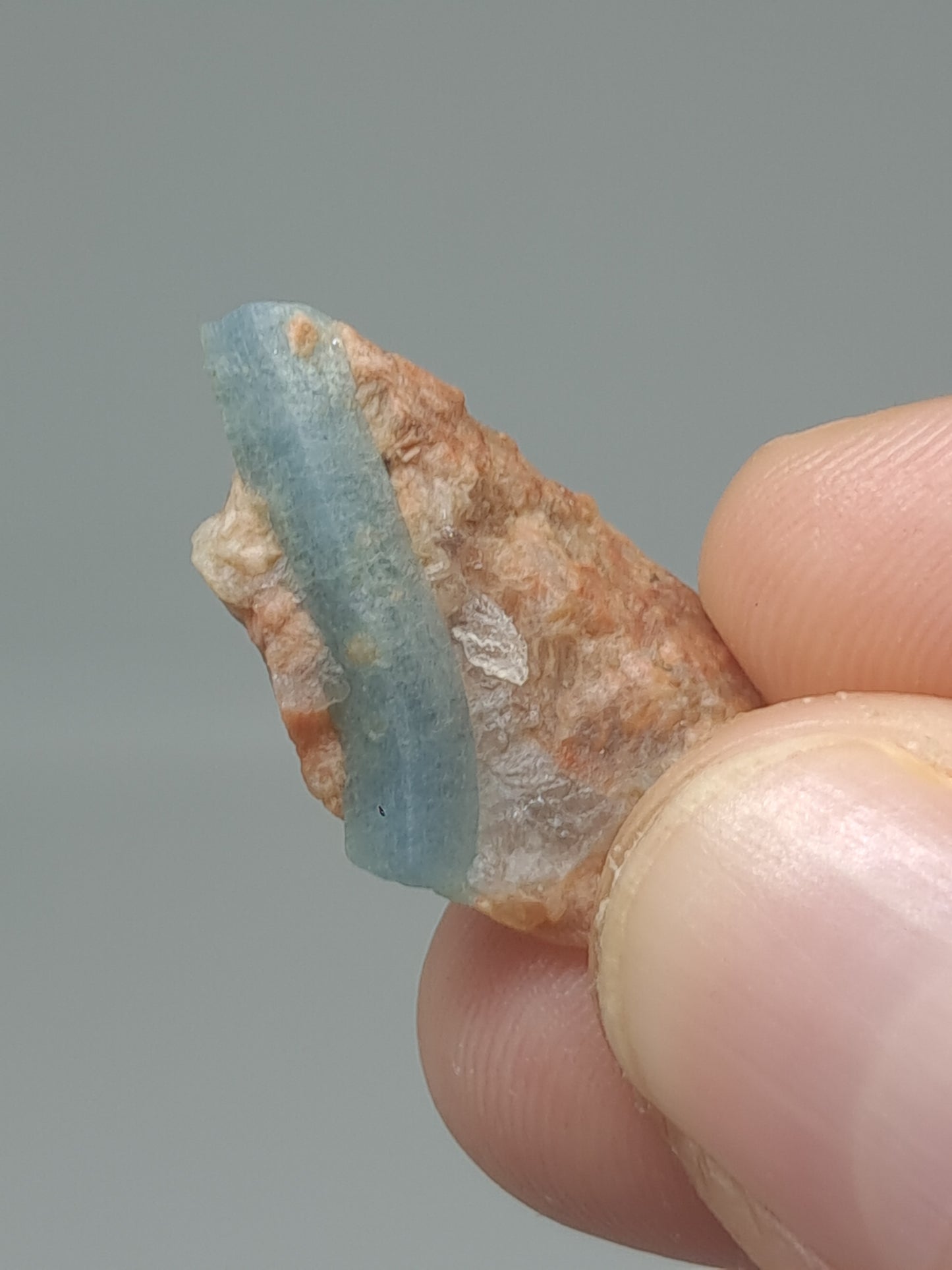 Aquamarine on Matrix (Karur) Rough Natural Crystal | Mineral Specimen #AQM46