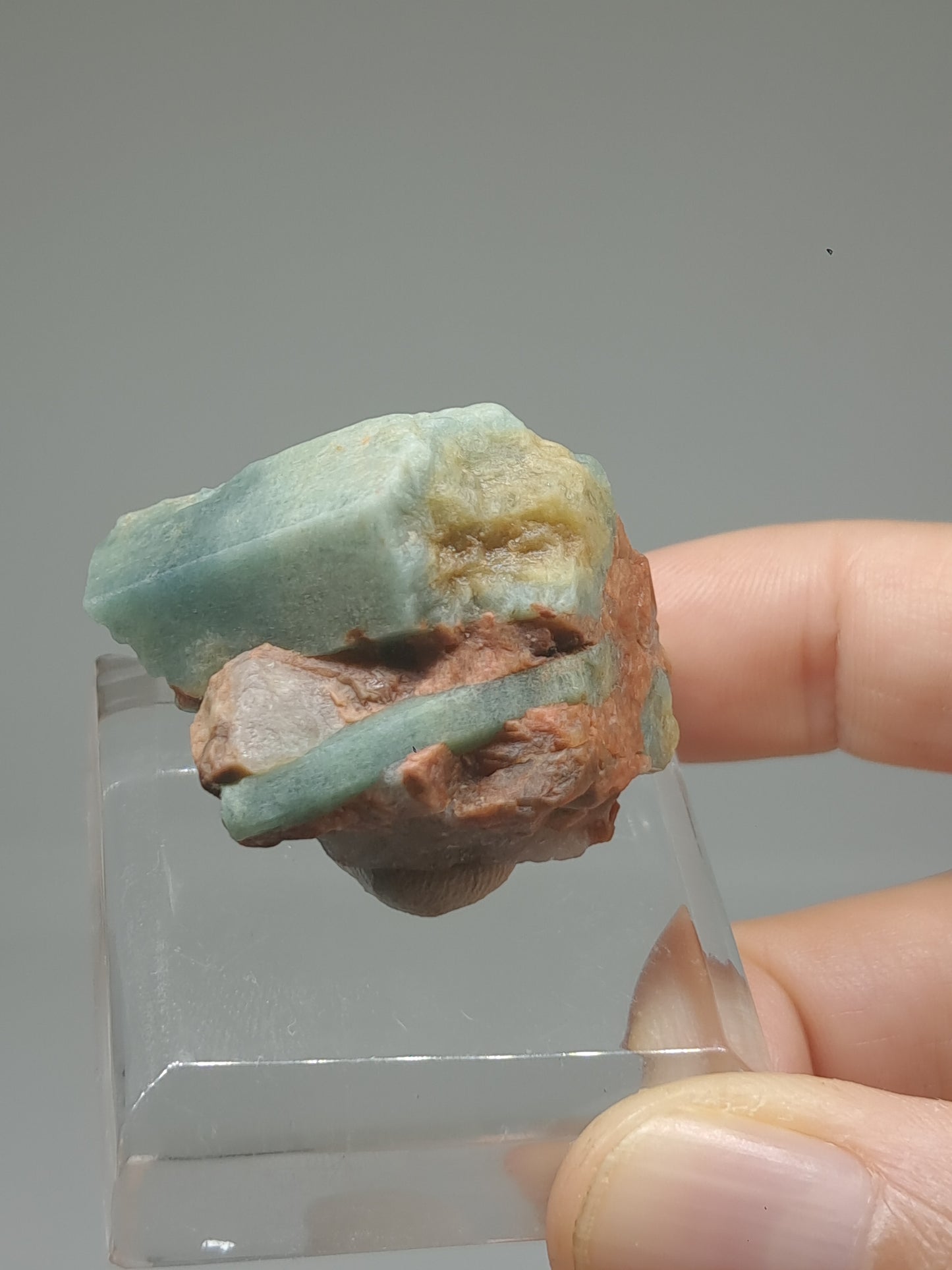 Aquamarine on Matrix (Karur) Rough Natural Crystal | Mineral Specimen #AQM42
