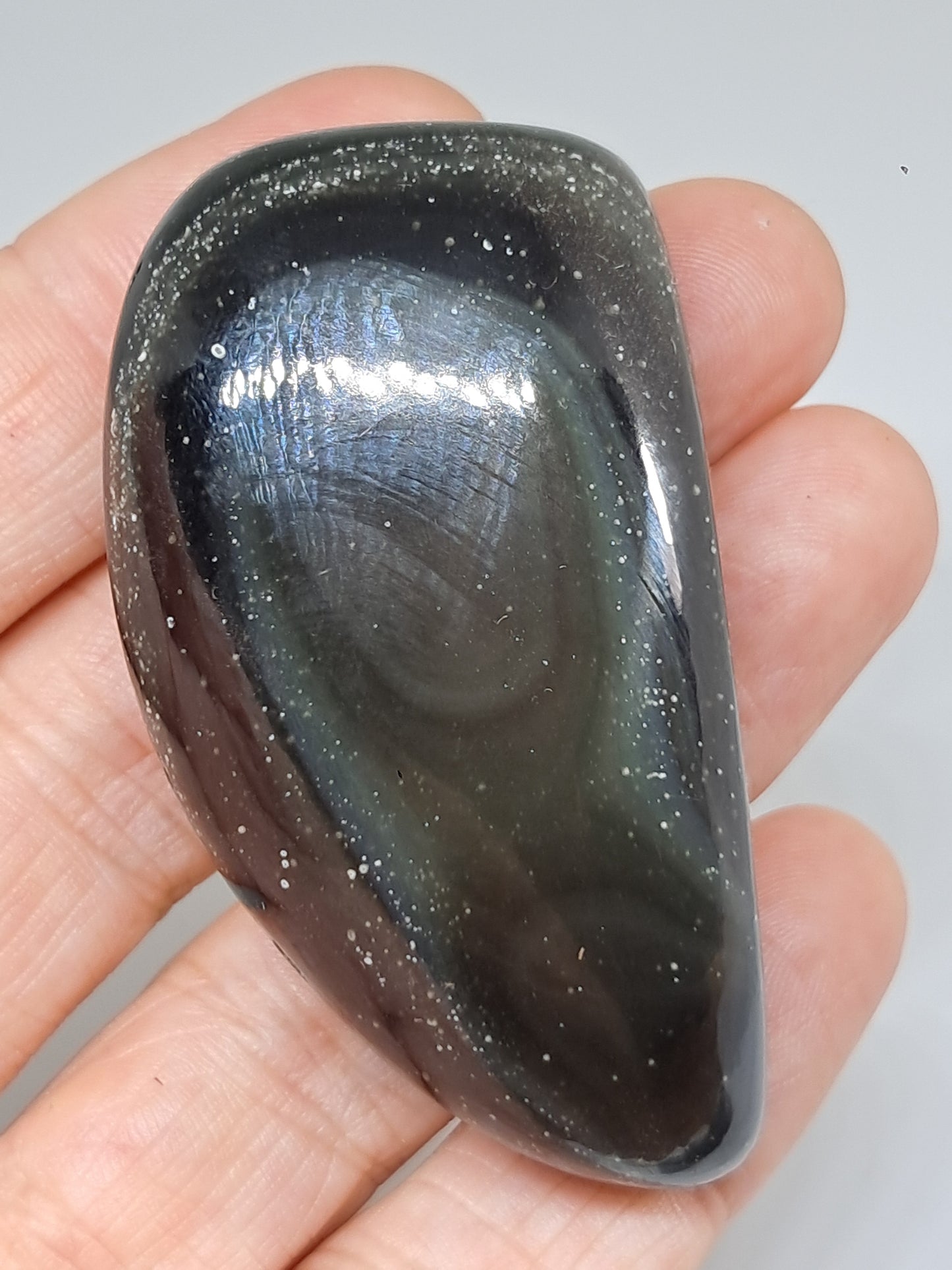 Rainbow Obsidian (Mexico) Natural Stone | Half Polished Half Rough #RO11